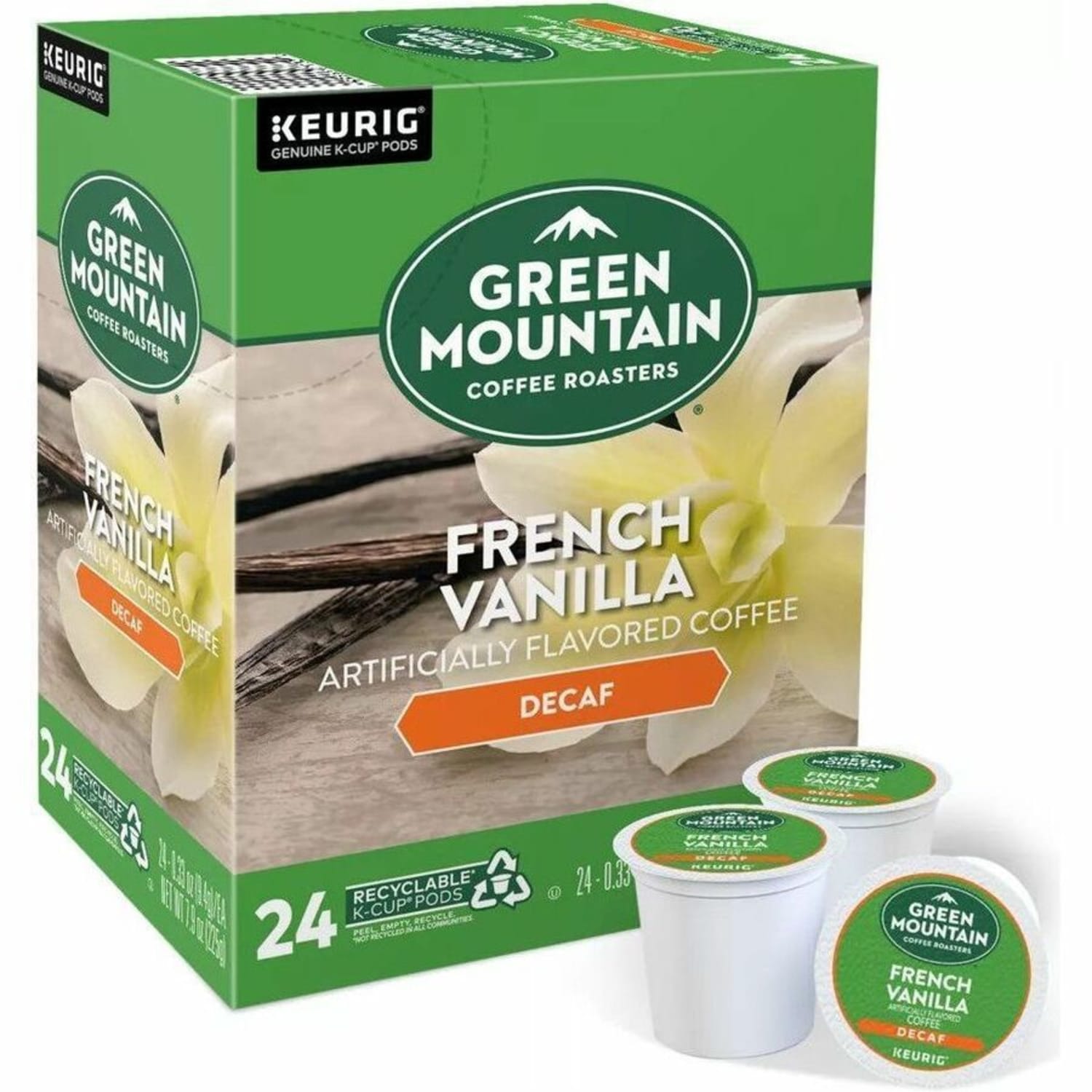 Green Mountain Coffee Single-Serve Coffee K-Cup Pods, Decaffeinated, French Vanilla, Carton Of 24 - Image 4