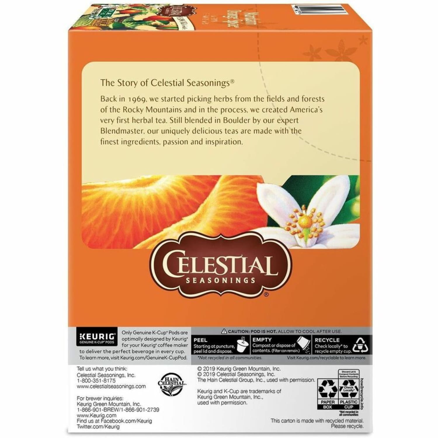 Celestial Seasonings Single-Serve K-Cup Pods, Mandarin Orange Tea, Box Of 24 - Image 6