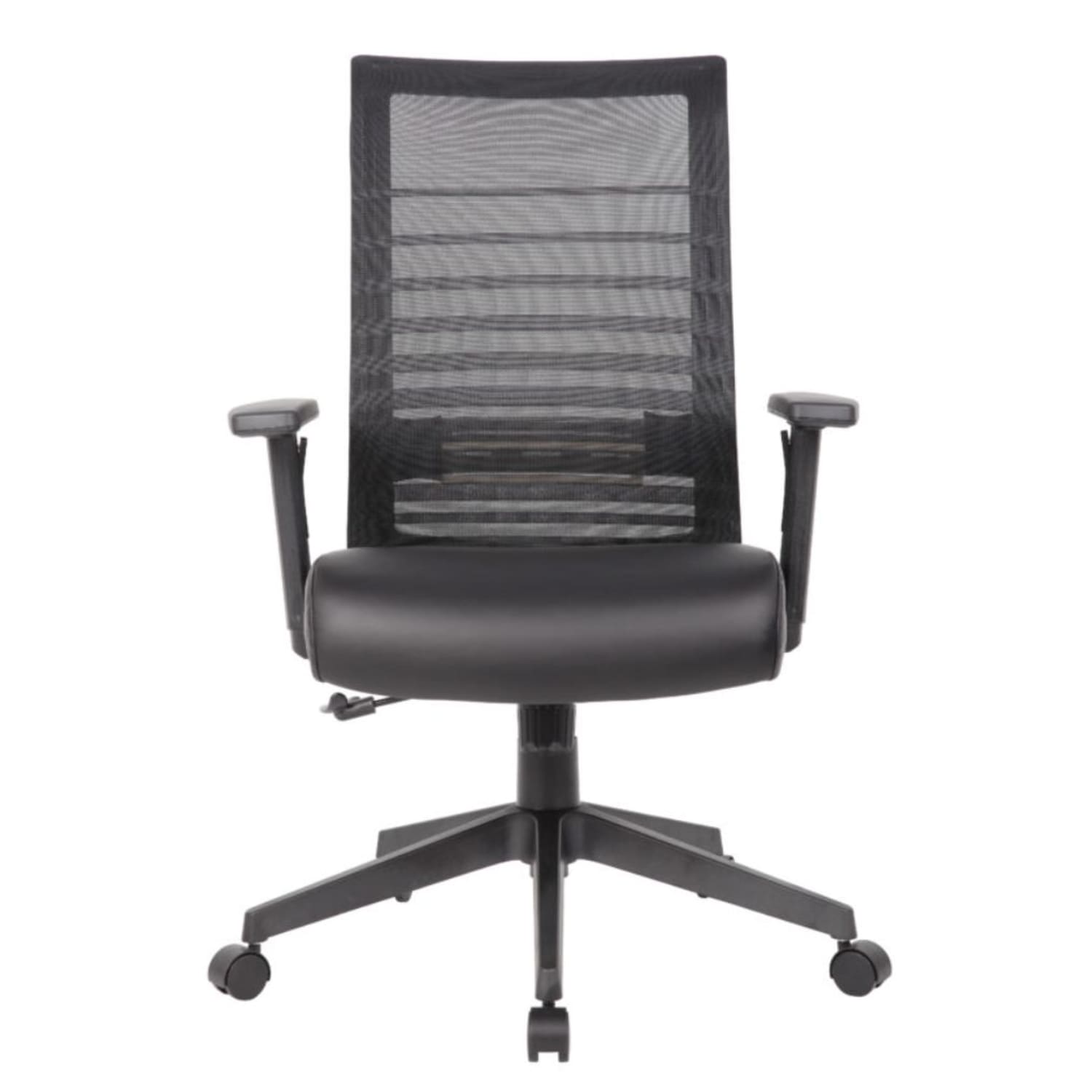 Boss Office Products Horizontal Ergonomic Mesh Mid Back Office Task Chair With Antimicrobial Seat Black PopularChairscom