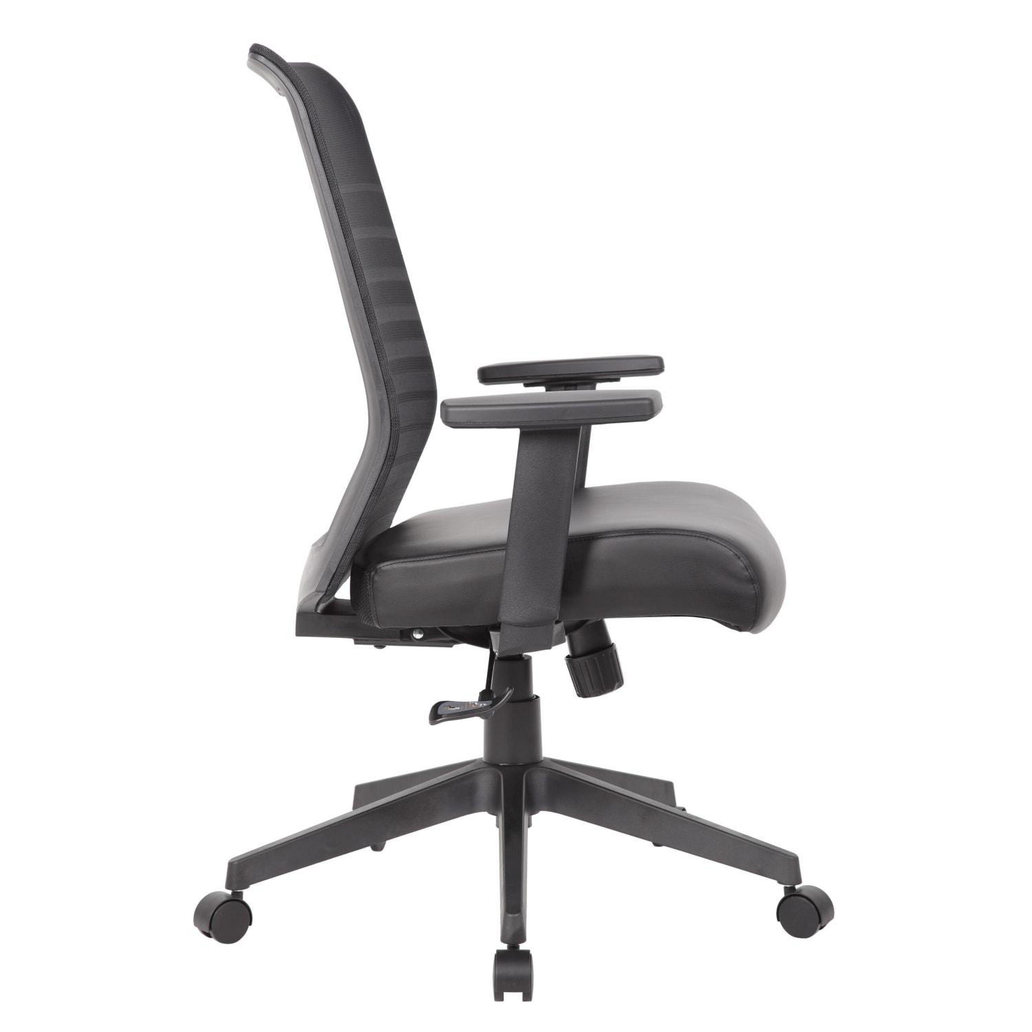 Boss Office Products Horizontal Ergonomic Mesh Mid-Back Office Task Chair With Antimicrobial Seat, Black - Image 6