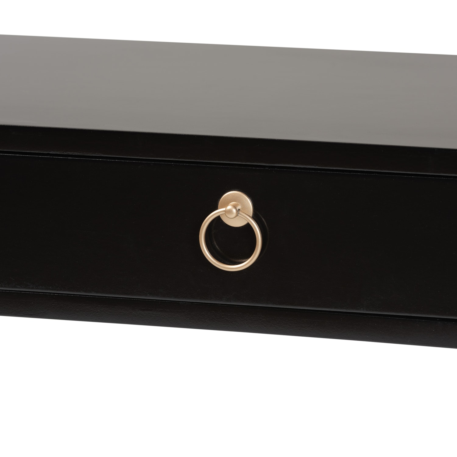 Baxton Studio Beagan Modern And Contemporary 2-Drawer Console Table, 29-1/2inH x 47-1/4inW x 15-3/4inD, Gold/Black - Image 6