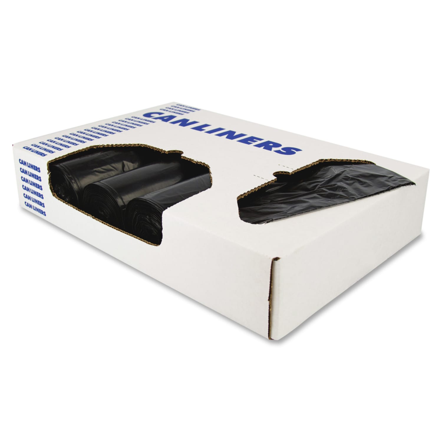 Heritage Low-density Dark Can Liner - 56 gal Capacity - 43in Width x 47in Length x 2 mil (51 Micron) Thickness - Low Density - Black - Resin - Can - Recycled - 100 / Carton - Image 3