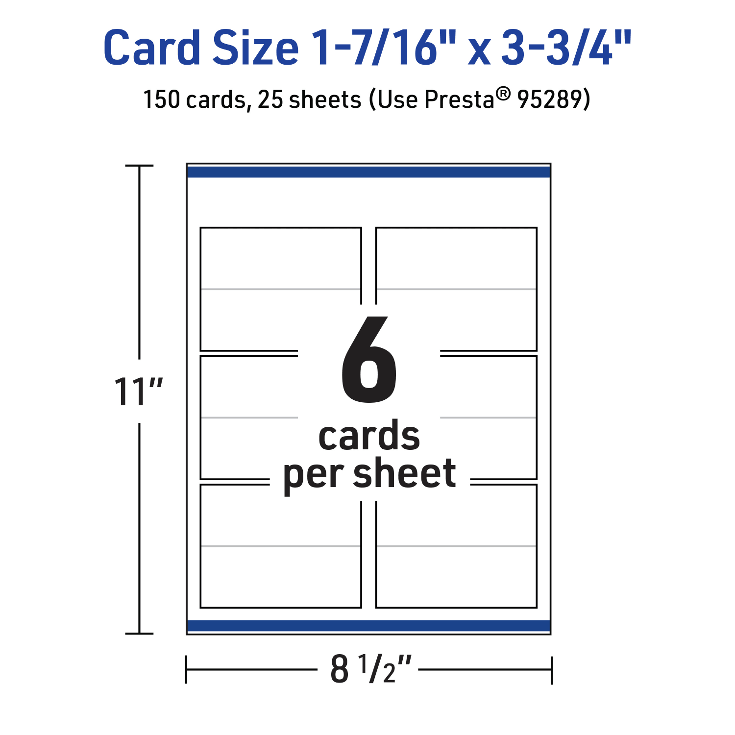 Avery Printable Place Cards With Sure Feed Technology, 1-7/16in x 3-3/4in Rectangle, Glossy White, Pack Of 150 - Image 6