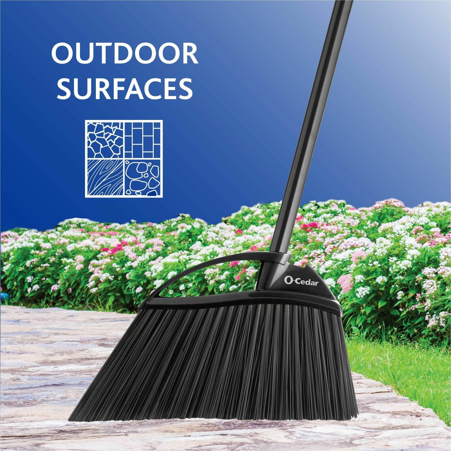 O-Cedar PowerCorner Outdoor Broom - Black, Gray - 1 Each - Image 5