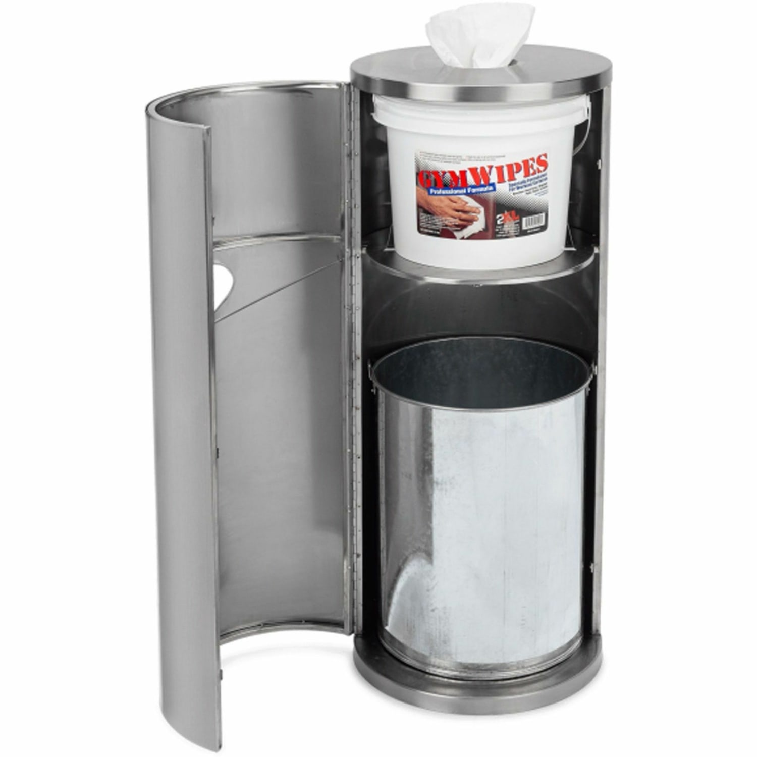 2XL Stainless Steel Stand Wiper Dispenser - Stainless Steel - Stainless Steel - Refillable, Smudge Resistant, Hands-free - 1 Each - Image 5