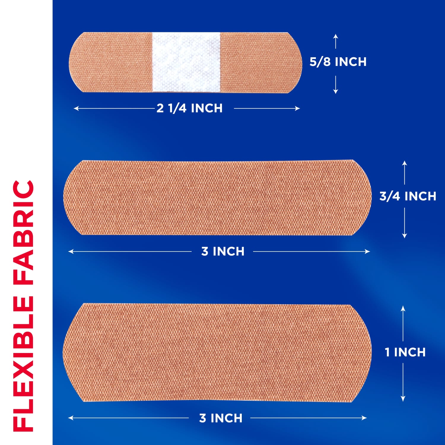 Band-Aid Brand Flexible Fabric Adhesive Bandages, Assorted, Box of 100 Bandages - Image 4