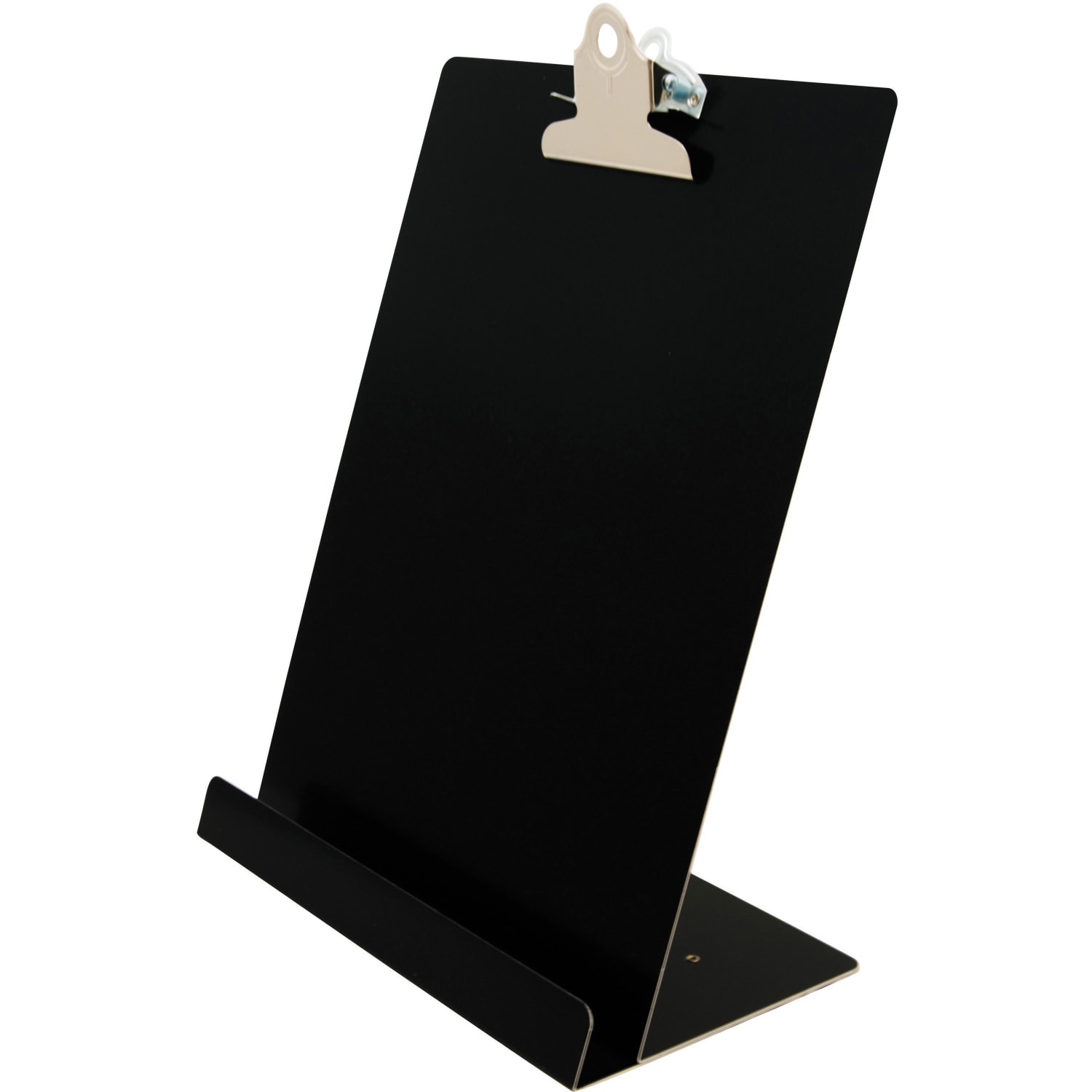 Saunders Document/Tablet Holder Stand, 12.3inH x 9.5inW x 5inL, Aluminum, Black