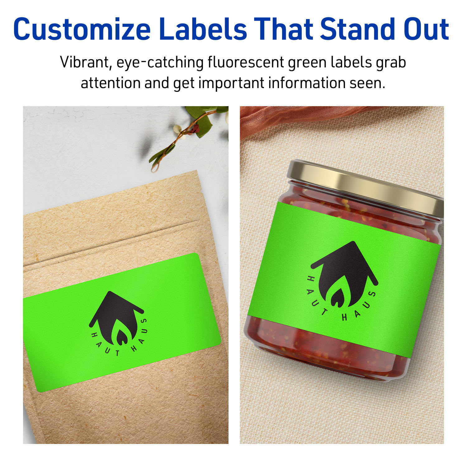 Avery Print-To-The-Edge Labels With Sure Feed Technology And Easy Peel, 94213-NGP40, Rectangle, 3in x 5in, Matte Neon Green, Pack of 120 - Image 4
