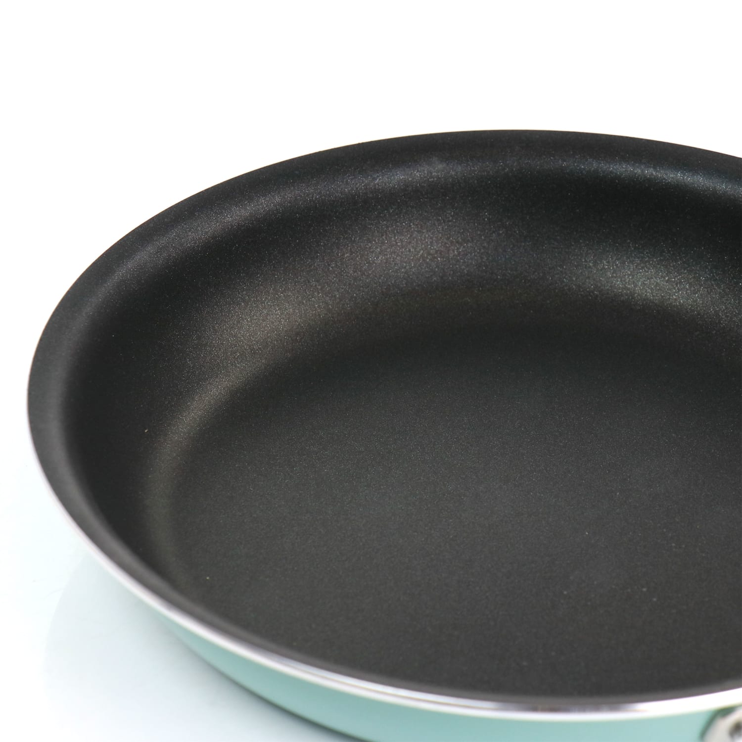 Martha Stewart Lockton Aluminum Non-Stick Frying Pan, 12in, Turquoise - Image 3