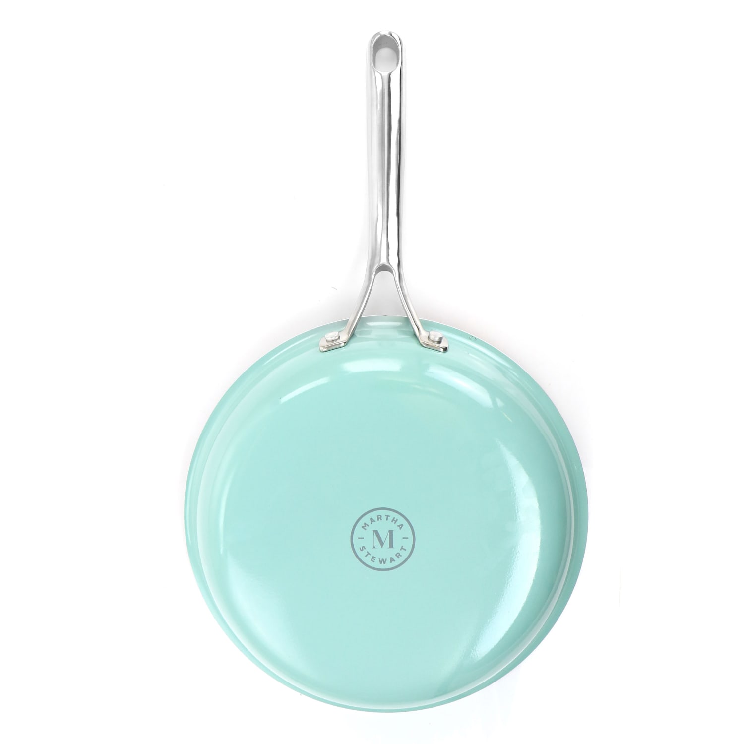 Martha Stewart Lockton Aluminum Non-Stick Frying Pan, 12in, Turquoise - Image 6