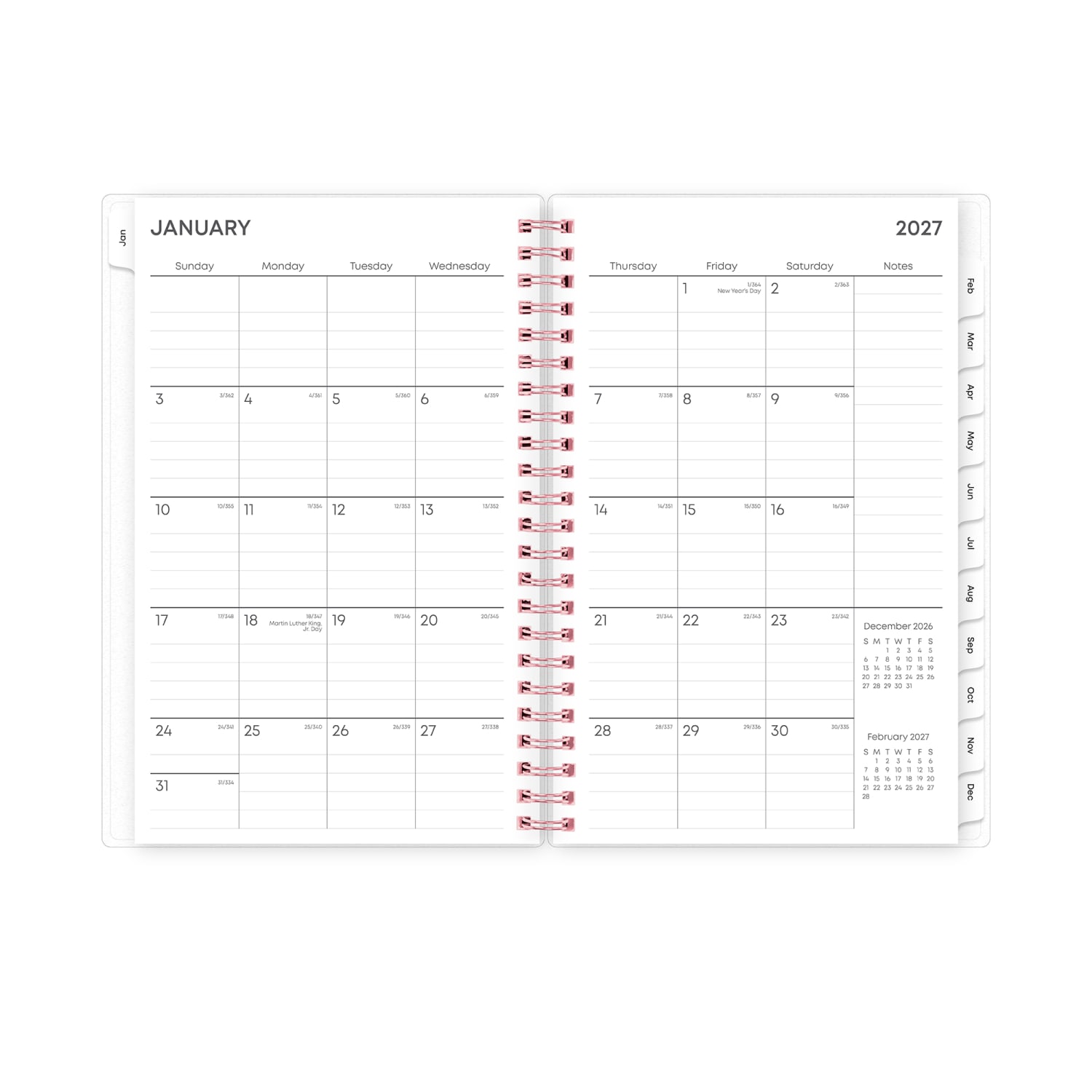 2027 Blue Sky Joselyn Weekly/Monthly Planning Calendar, 5x8, 0%, Frosted PP, Jan-Dec, RY27 - Image 4