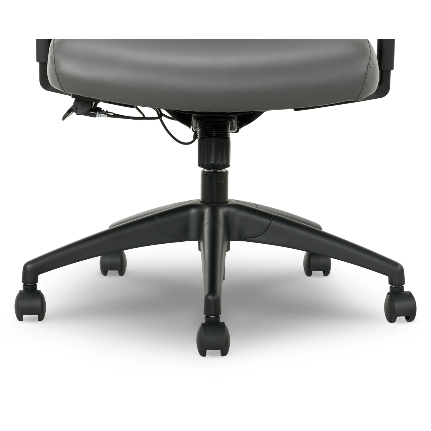 Serta SitTrue Ridgefield Ergonomic Mesh/Vegan Leather High-Back Task Office Chair, Gray/Black - Image 12