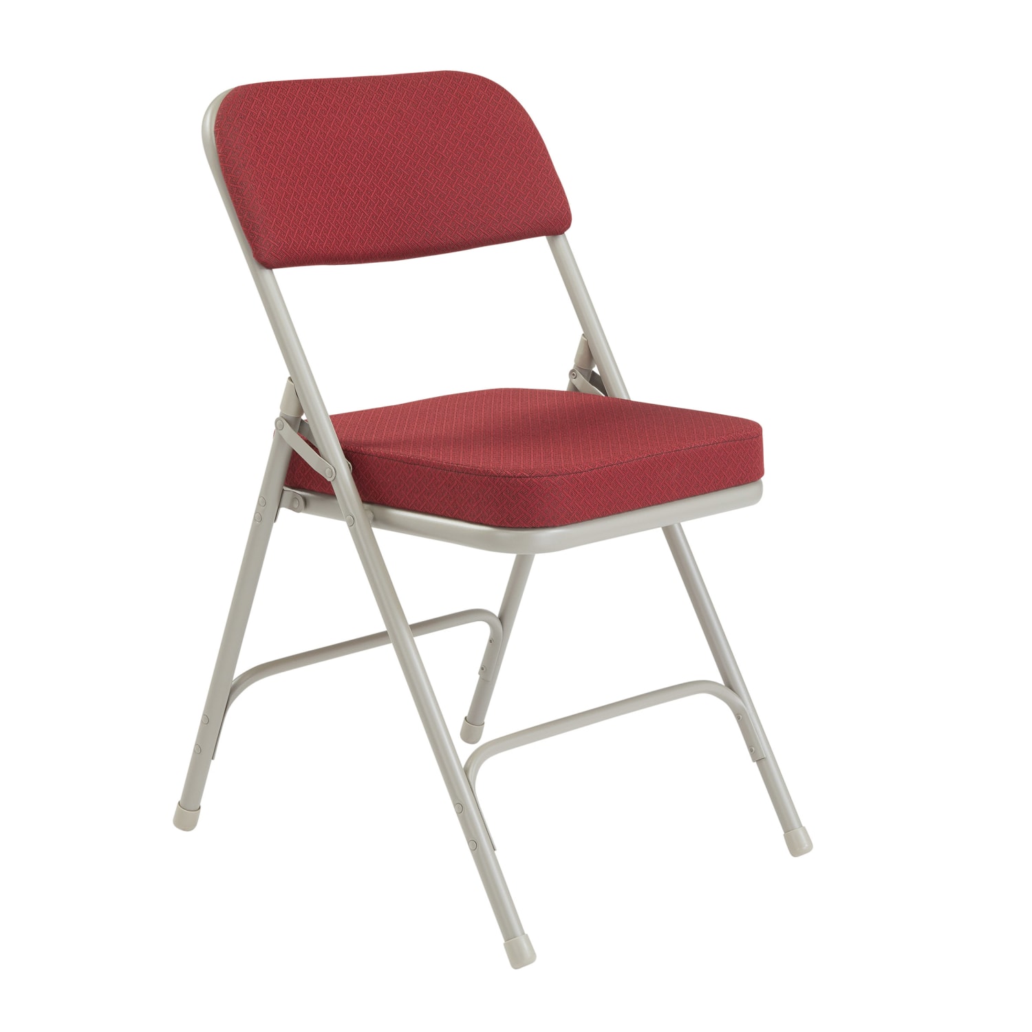 National Public Seating 3200 Series Folding Chairs, New Burgundy/Gray, Set Of 2 Chairs - Image 3