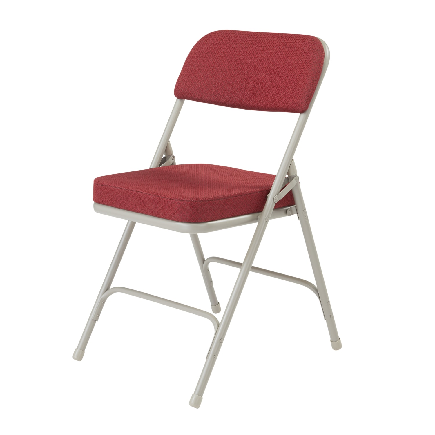 National Public Seating 3200 Series Folding Chairs, New Burgundy/Gray, Set Of 2 Chairs - Image 4