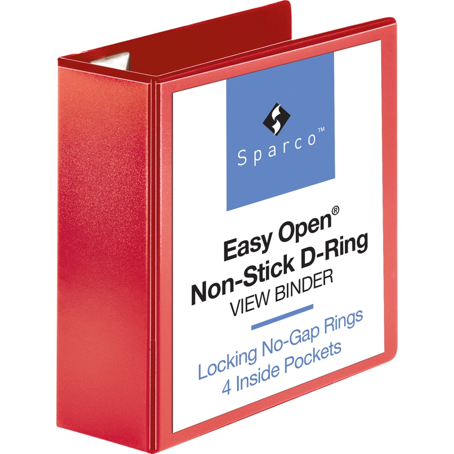Business Source Red D-Ring Binder, 4in Ring, 8 1/2in x 11in, Red