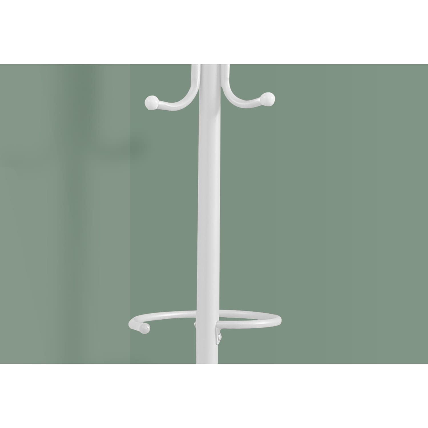 Monarch Specialties Arie Metal Coat Rack, 68inH x 19inW x 23inD, White - Image 3