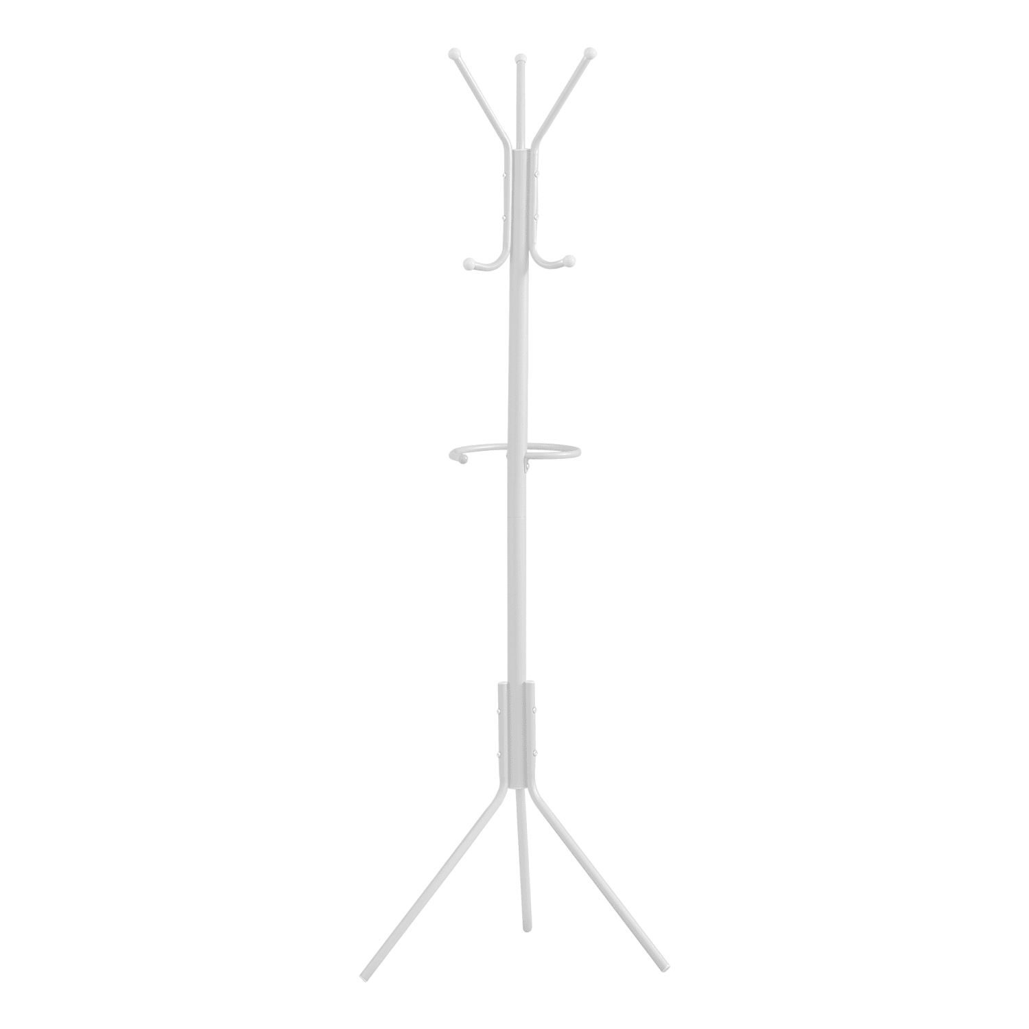 Monarch Specialties Arie Metal Coat Rack, 68inH x 19inW x 23inD, White - Image 4