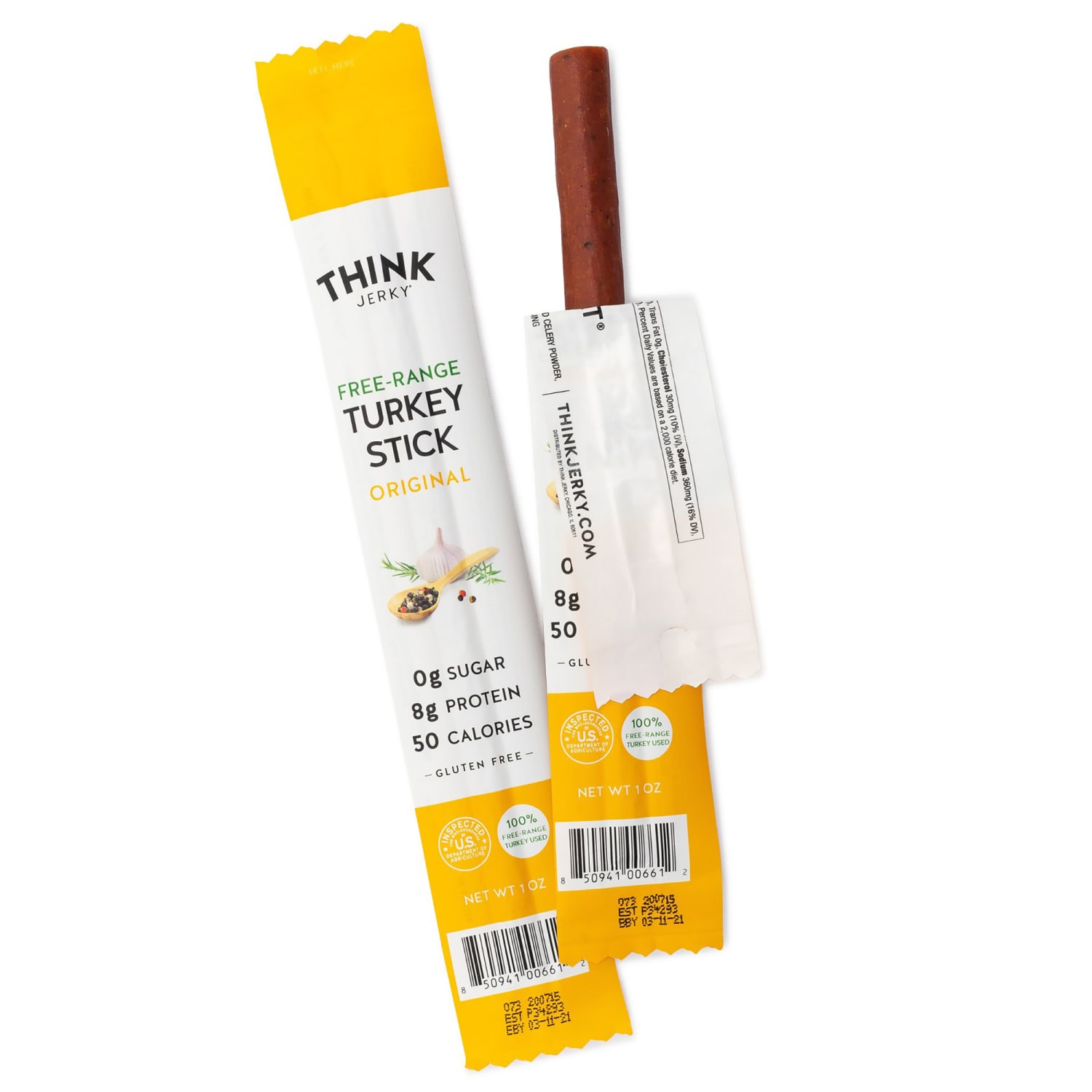 Think Jerky Free-Range Turkey Sticks, 1 Oz, Pack Of 20 Sticks - Image 4