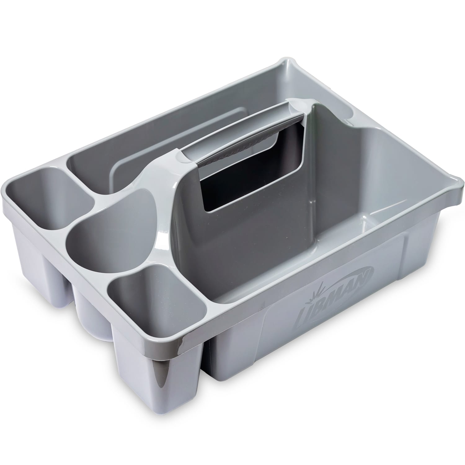 Libman Commercial Polypropylene Maid Caddies, 7-1/2in x 11-1/2in x 16in, Gray, Case Of 6 Caddies