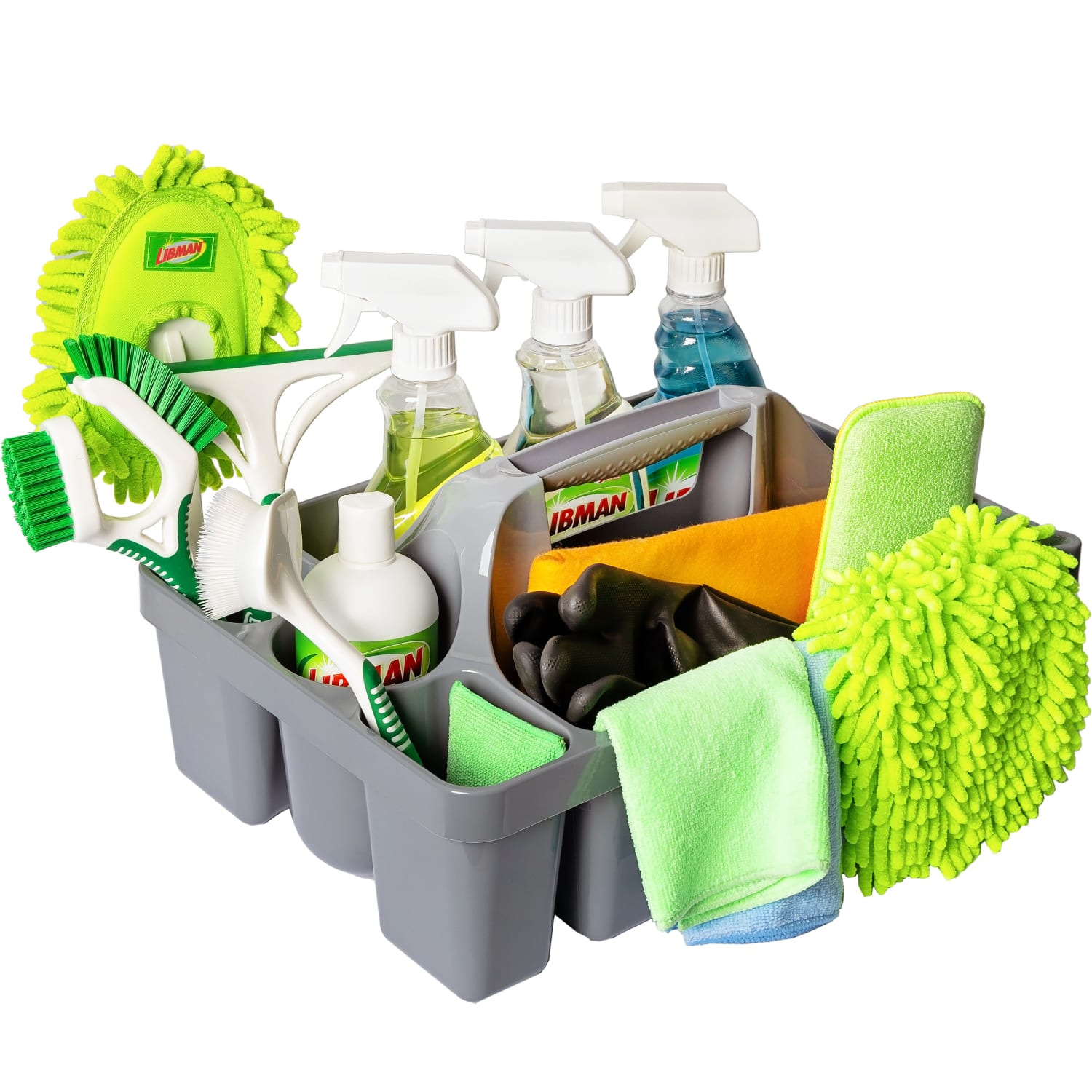 Libman Commercial Polypropylene Maid Caddies, 7-1/2in x 11-1/2in x 16in, Gray, Case Of 6 Caddies - Image 3