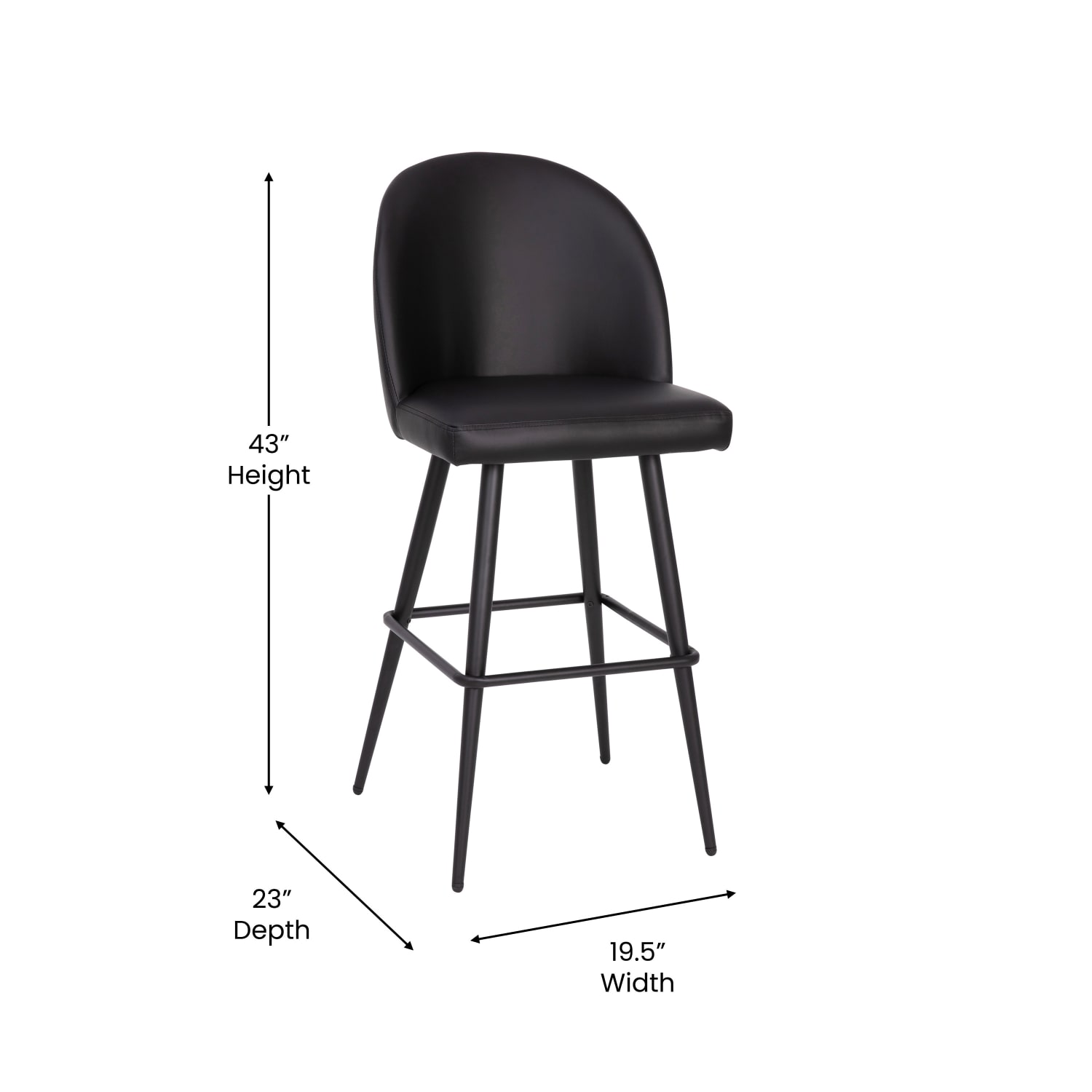 Flash Furniture Lyla CommercialGrade Modern Armless Bar Stools Black LeatherSoft Set Of 2 Stools PopularChairscom Flash Furniture Lyla Commercial Grade Modern Armless Bar Stools Black LeatherSoft Set Of 2 Stools PopularChairscom