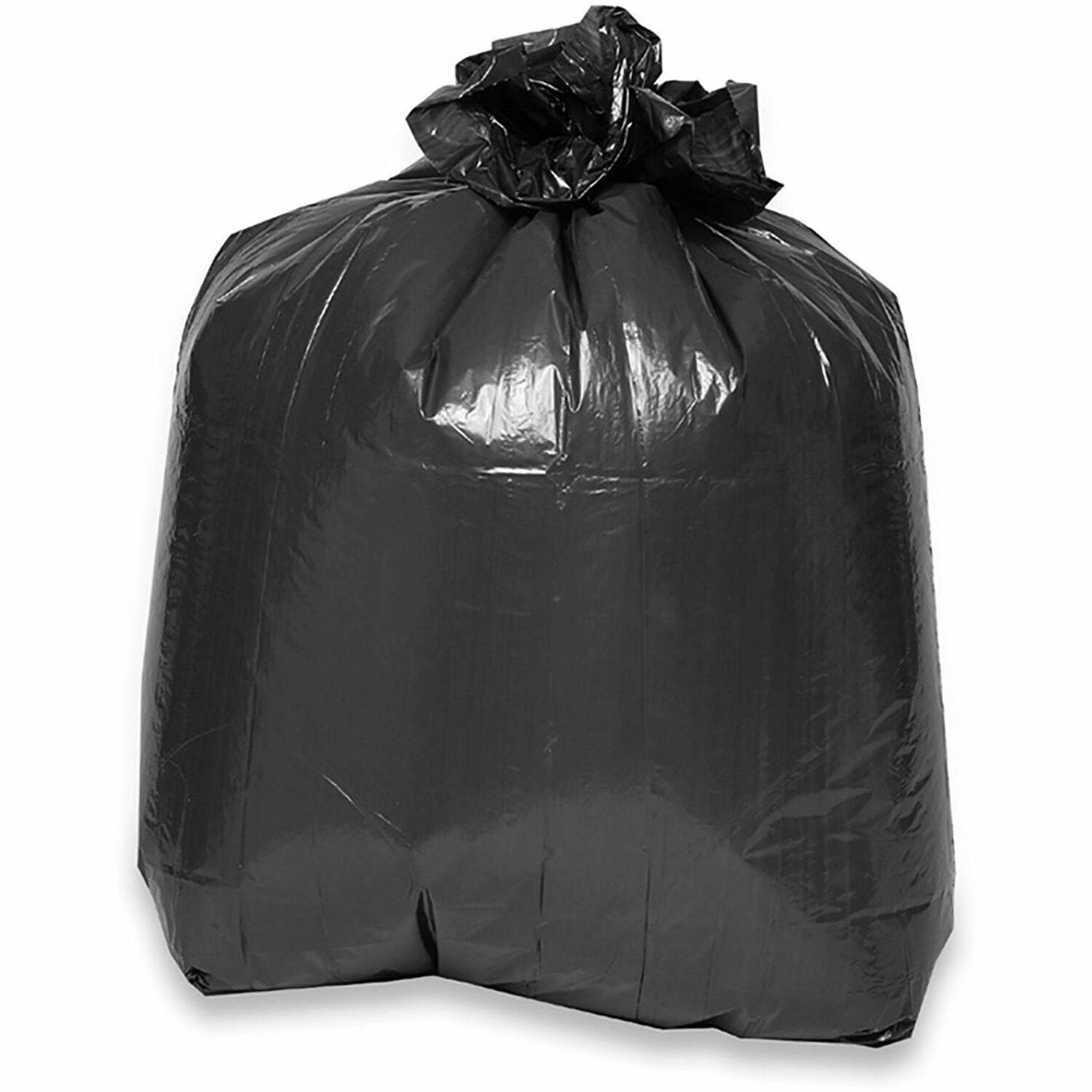 Genuine Joe 2-Ply Puncture-Resistant Liners, 45 Gallons, 40in x 46in, Brown/Black, Box Of 40
