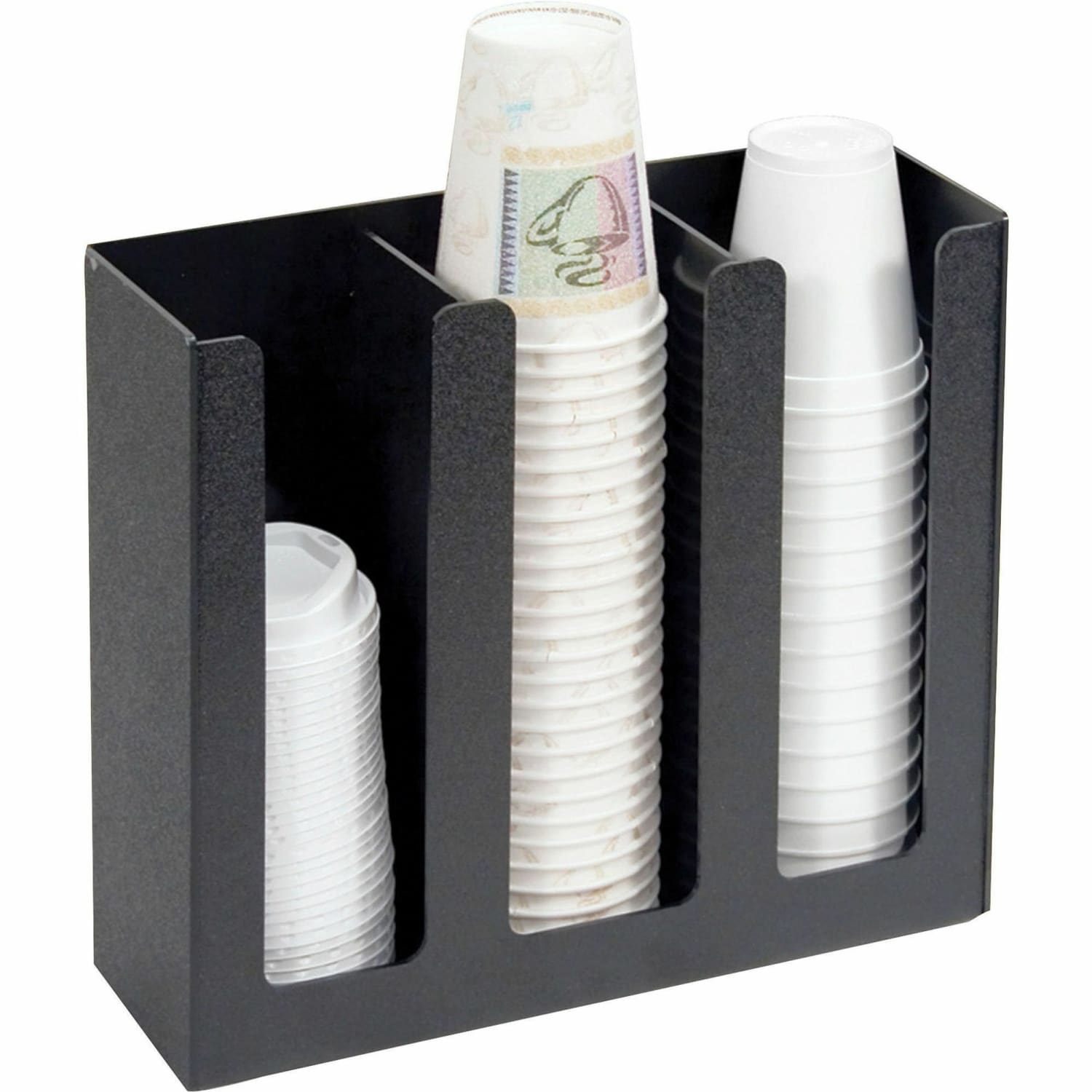 Vertiflex Cup And Lid Holder Organizer, For 32 Oz. Cups, Black - Image 3