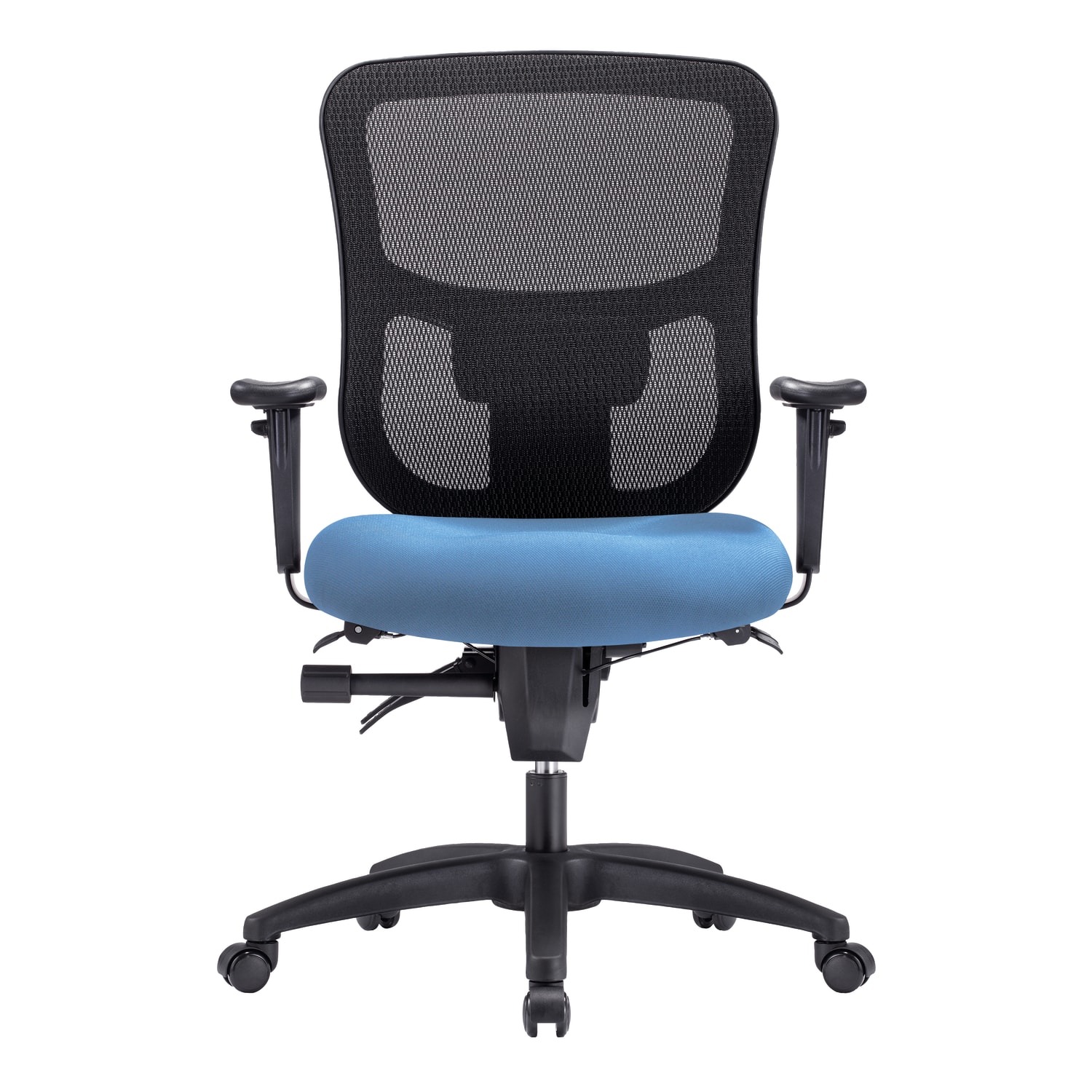 WorkPro 9500XL Series Big Tall Ergonomic MeshPremium Fabric MidBack Chair BlackSky Blue BIFMA Compliant PopularChairscom WorkPro 9500XL Series Big Tall Ergonomic MeshPremium Fabric Mid Back Chair BlackSky Blue BIFMA Compliant PopularChairscom