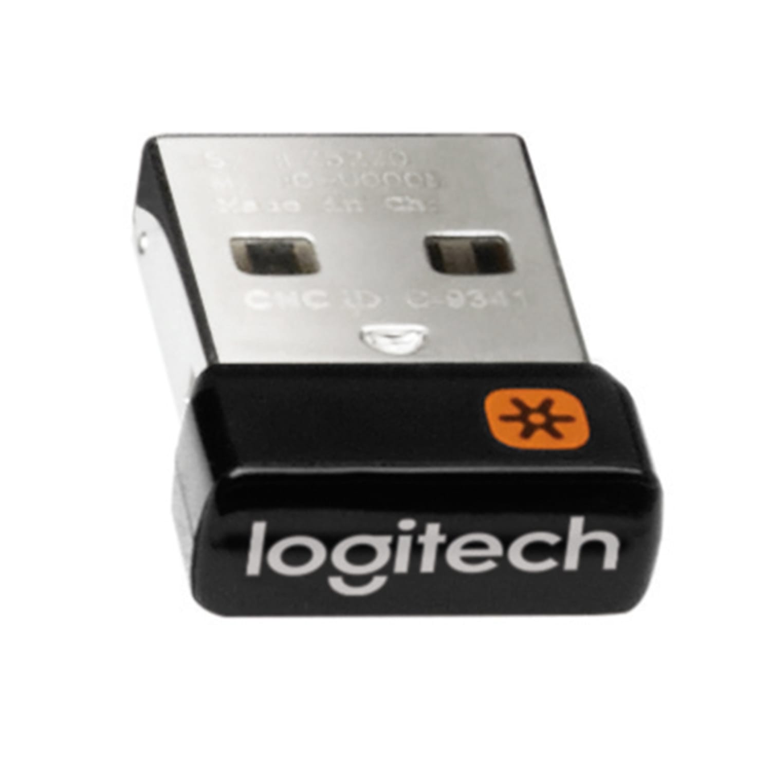Logitech USB Unifying Receiver, 5/8inH x 3/8inW x 1/4inD, Black, 910-005235