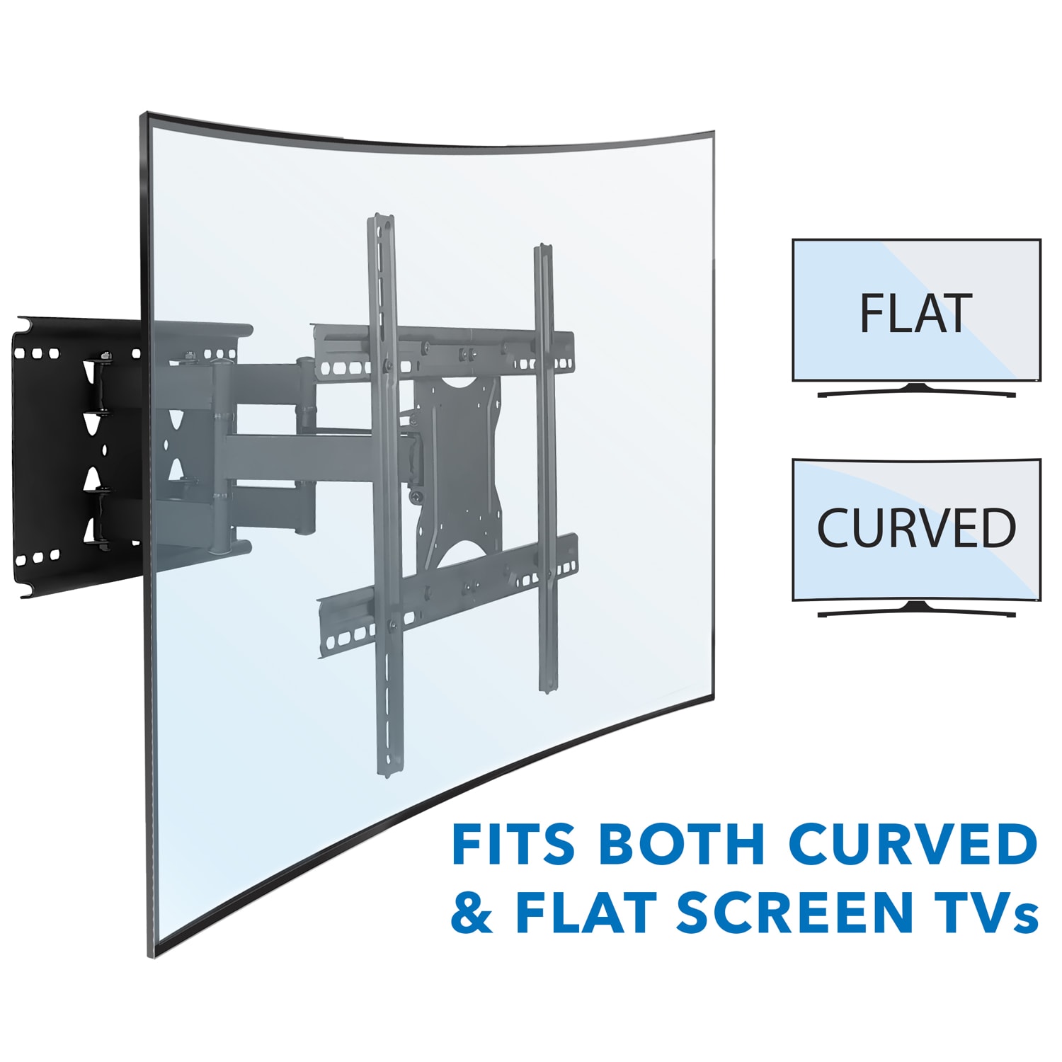 Mount-It! MI-385 Full Motion TV Wall Mount, 17inH x 11inW x 2inD, Black - Image 3