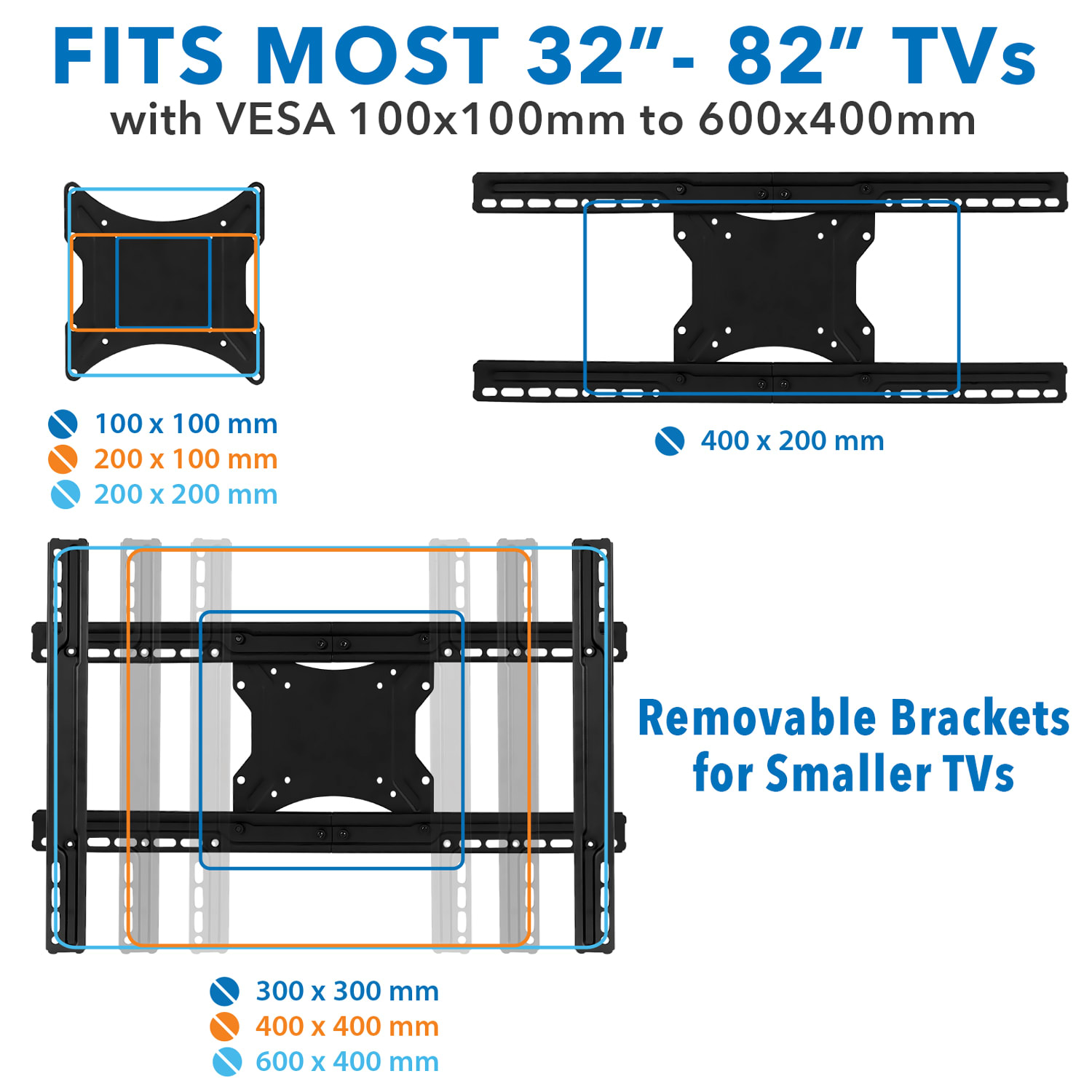 Mount-It! MI-385 Full Motion TV Wall Mount, 17inH x 11inW x 2inD, Black - Image 5
