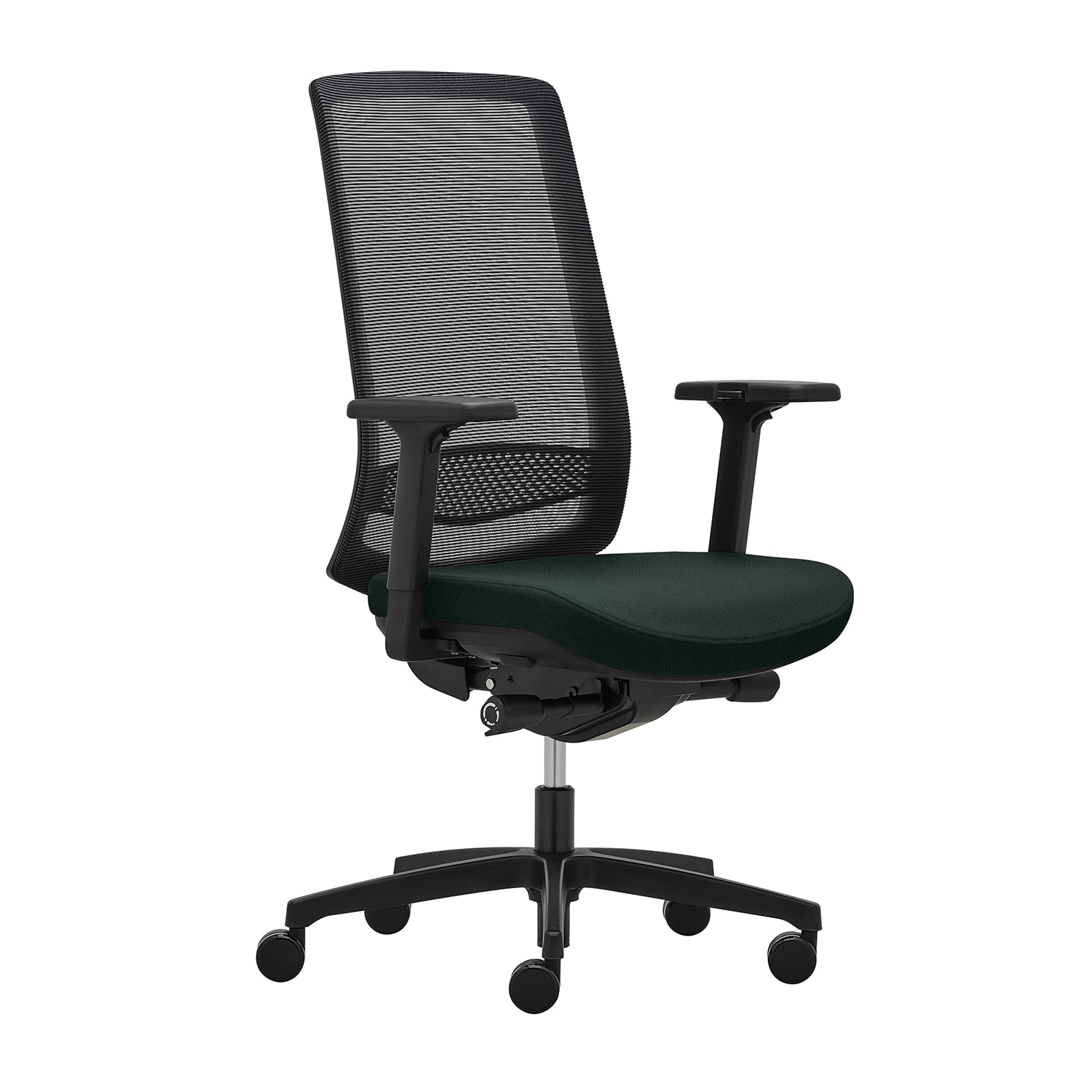 WorkPro Expanse Ergonomic Antimicrobial Vinyl/Mesh High-Back Executive Office Chair, Black
