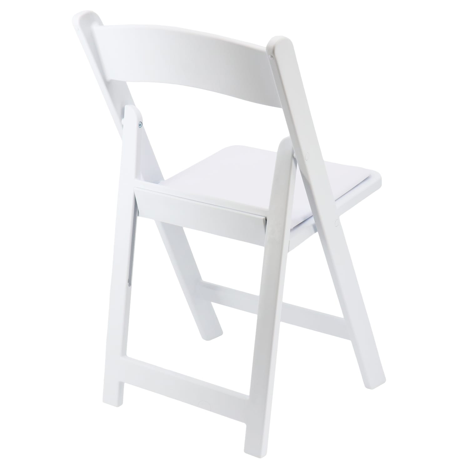 Elama Plastic Folding Resin Chairs, White, Set Of 4 Chairs - Image 3