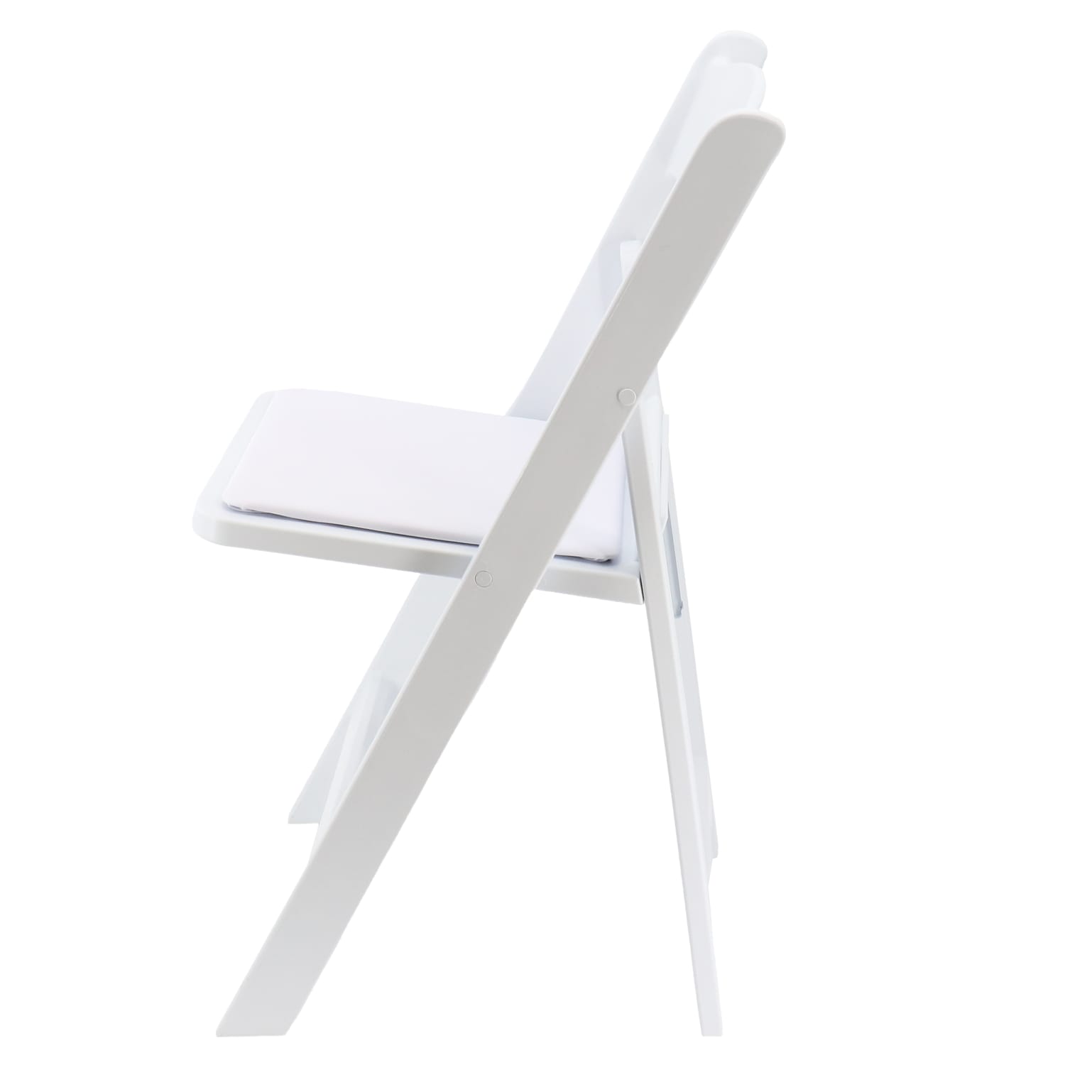 Elama Plastic Folding Resin Chairs, White, Set Of 4 Chairs - Image 5