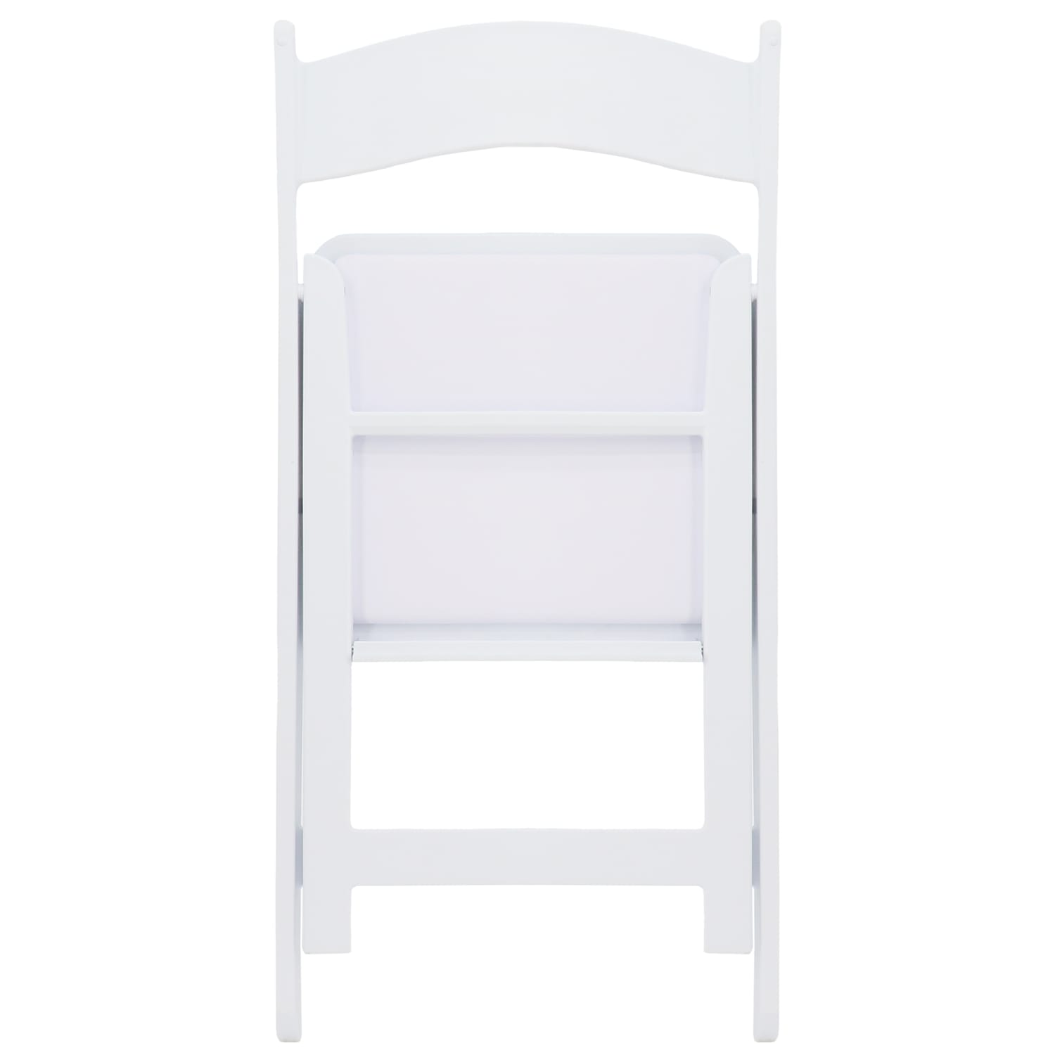 Elama Plastic Folding Resin Chairs, White, Set Of 4 Chairs - Image 6