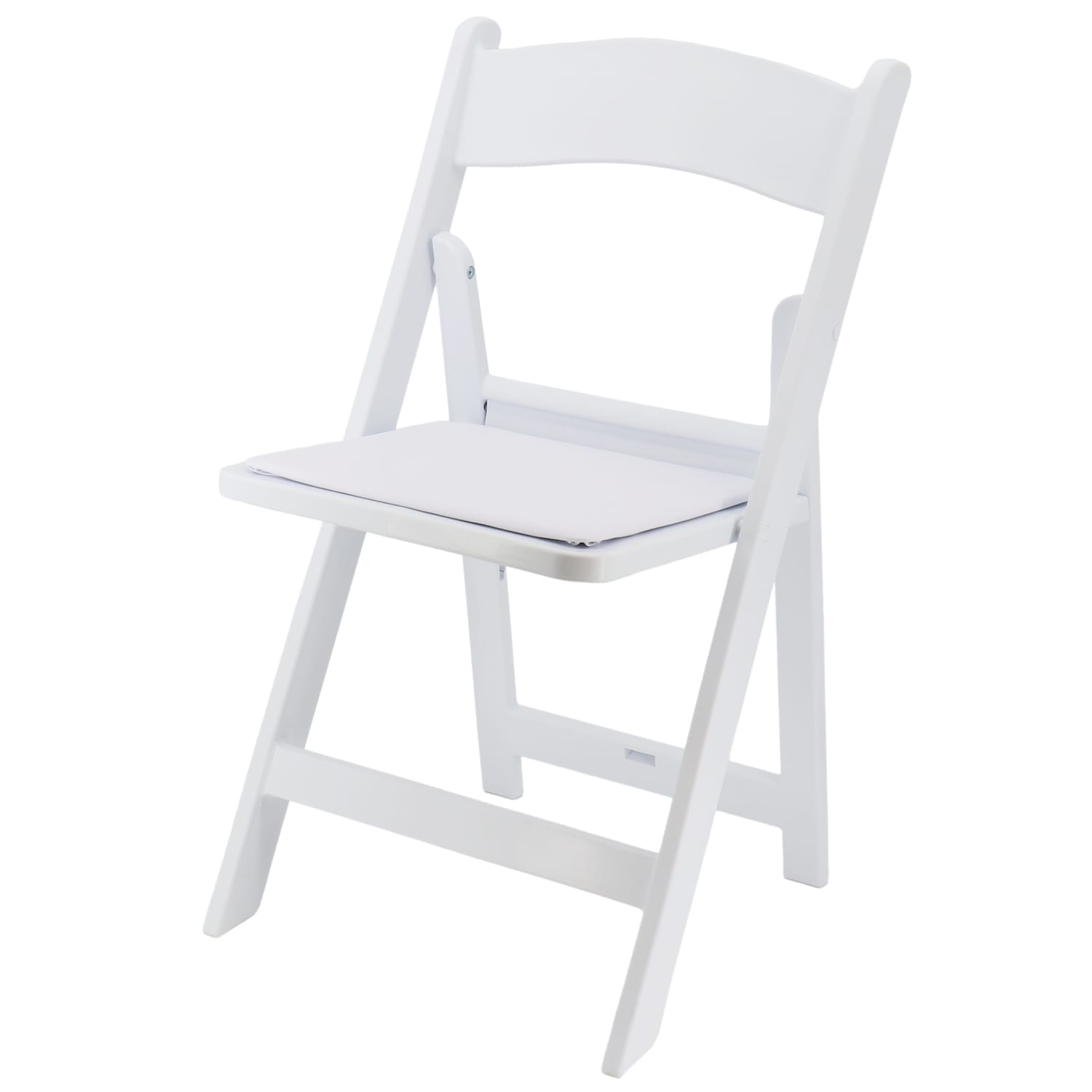 Elama Plastic Folding Resin Chairs, White, Set Of 4 Chairs - Image 7