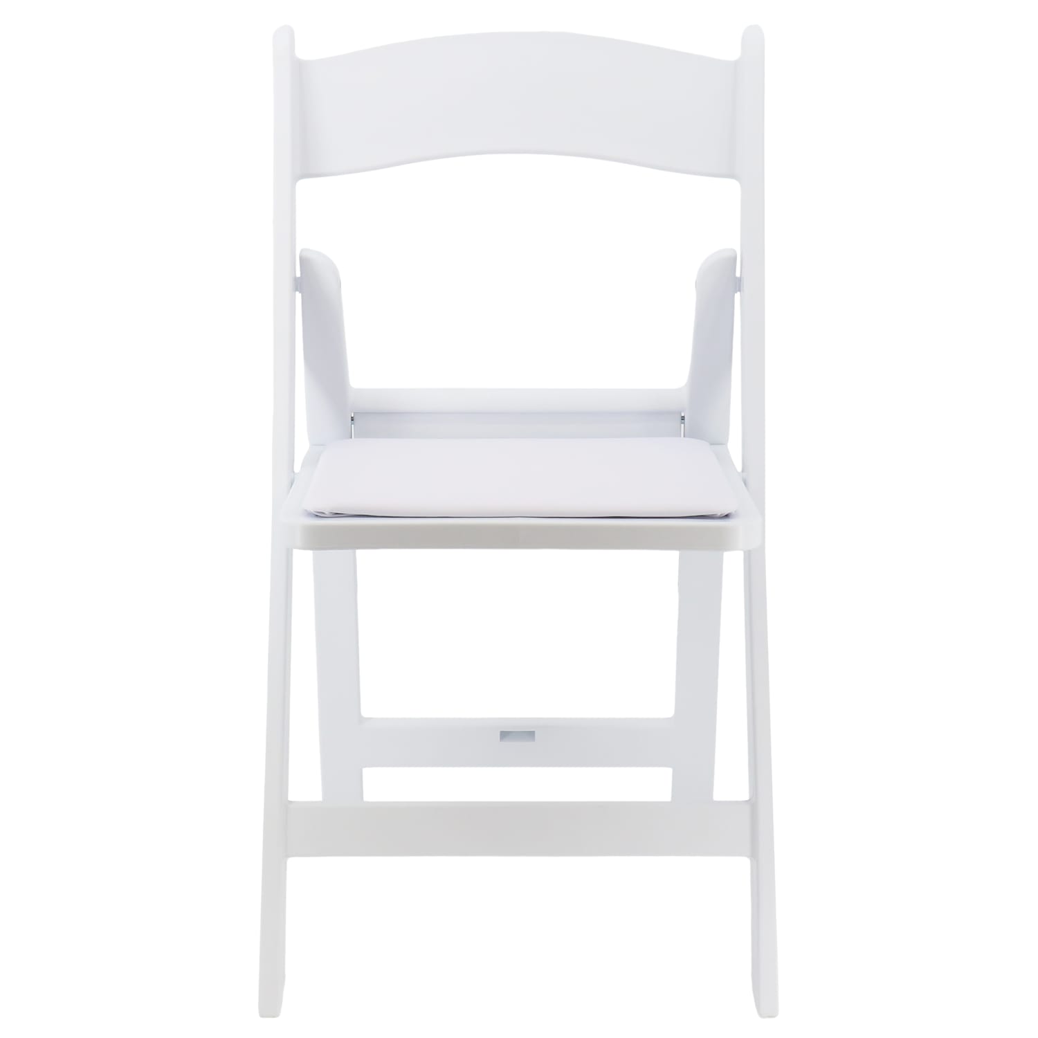 Elama Plastic Folding Resin Chairs, White, Set Of 4 Chairs - Image 8
