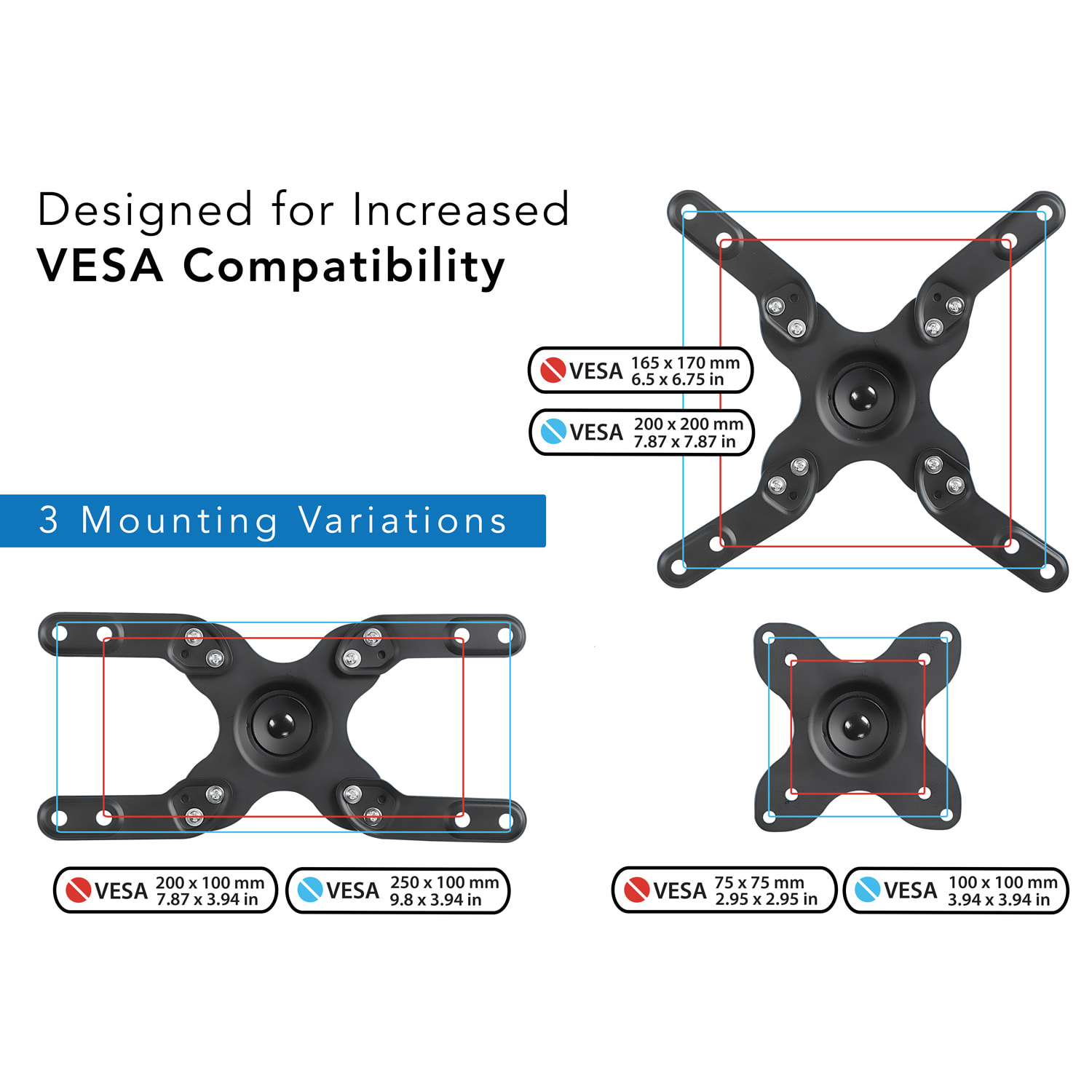Mount-It! MI-2042L TV Wall Mount, 10inH x 32inW x 2.5inD, Black - Image 4