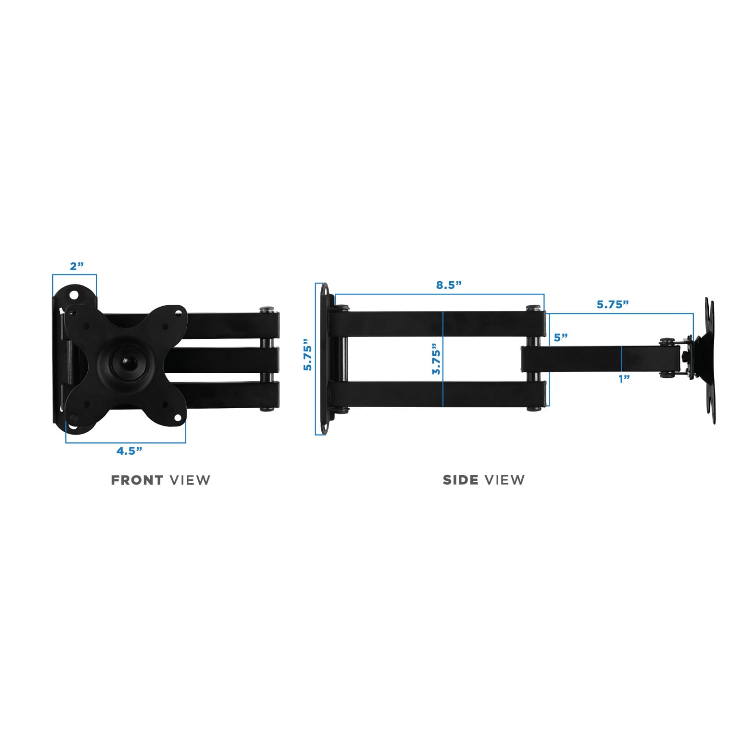 Mount-It! MI-2042L TV Wall Mount, 10inH x 32inW x 2.5inD, Black - Image 5