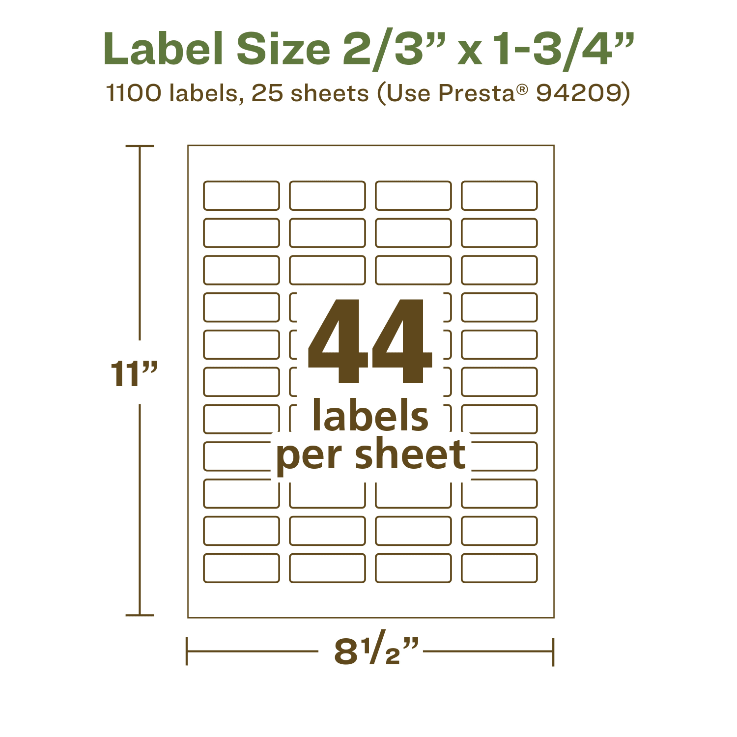 Avery Recycled Paper Labels, 94209-EWMP25, Rectangle, 2/3in x 1-3/4in, White, Pack Of 1100 - Image 6