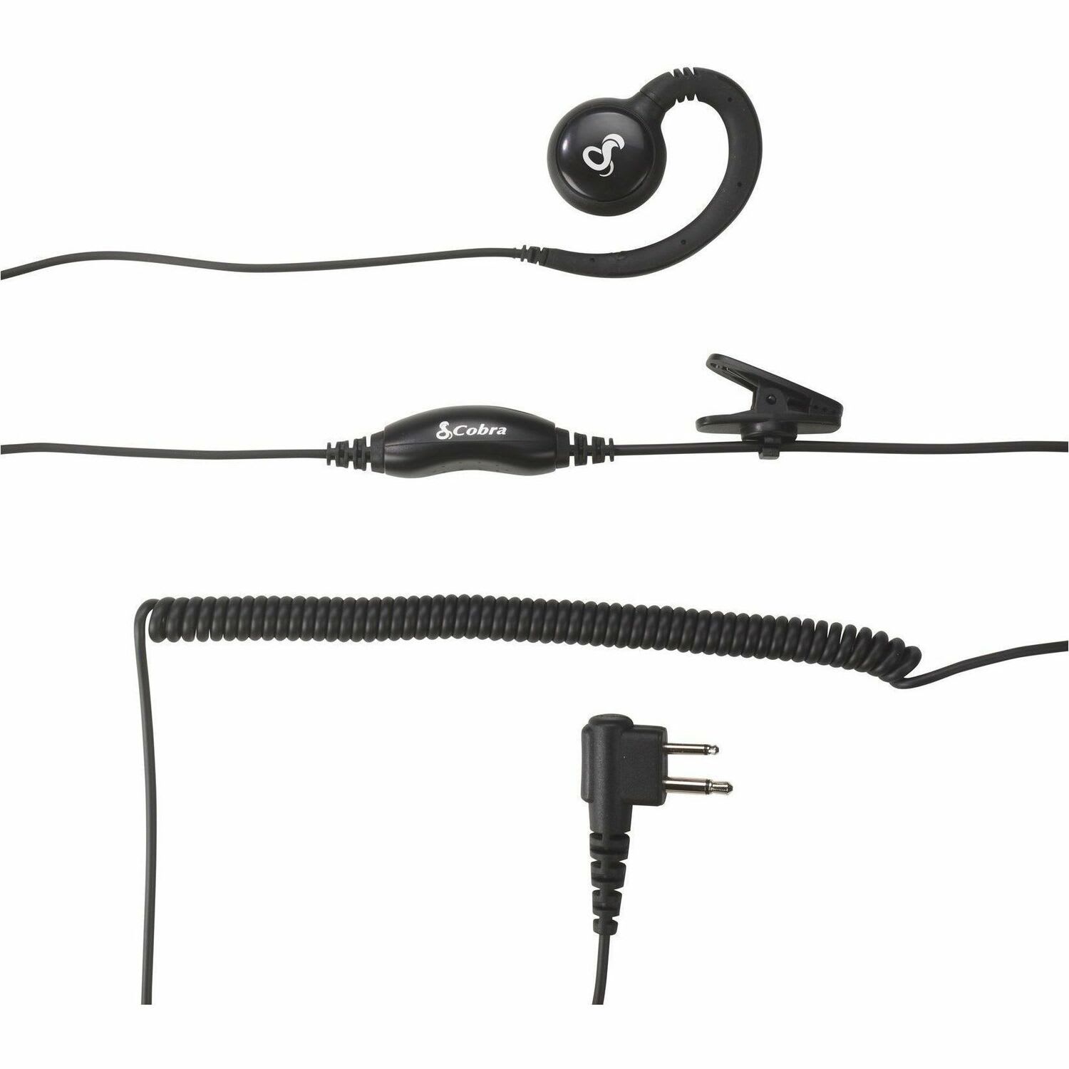 Cobra C-Style Swivel Wrap Around-the-Ear Headset for Cobra Performa 400/450 2-Way Handheld Business Radios & Select Non-Cobra Devices, Black