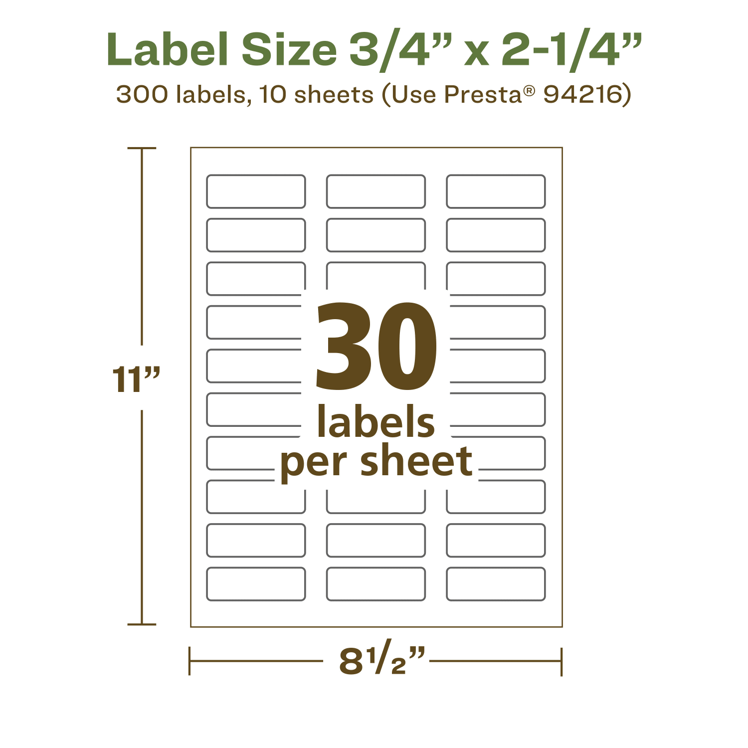 Avery Recycled Paper Labels, 94216-EWMP10, Rectangle, 3/4in x 2-1/4in, White, Pack Of 300 - Image 6
