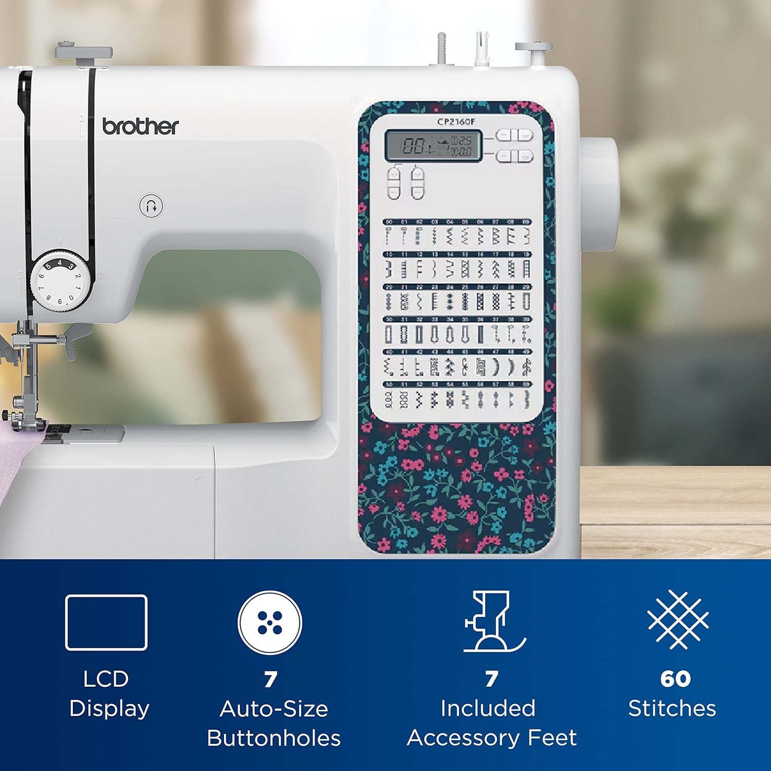 Brother CP2160F Computerized Sewing Machine With 60 Built-In Stitches, White - Image 4