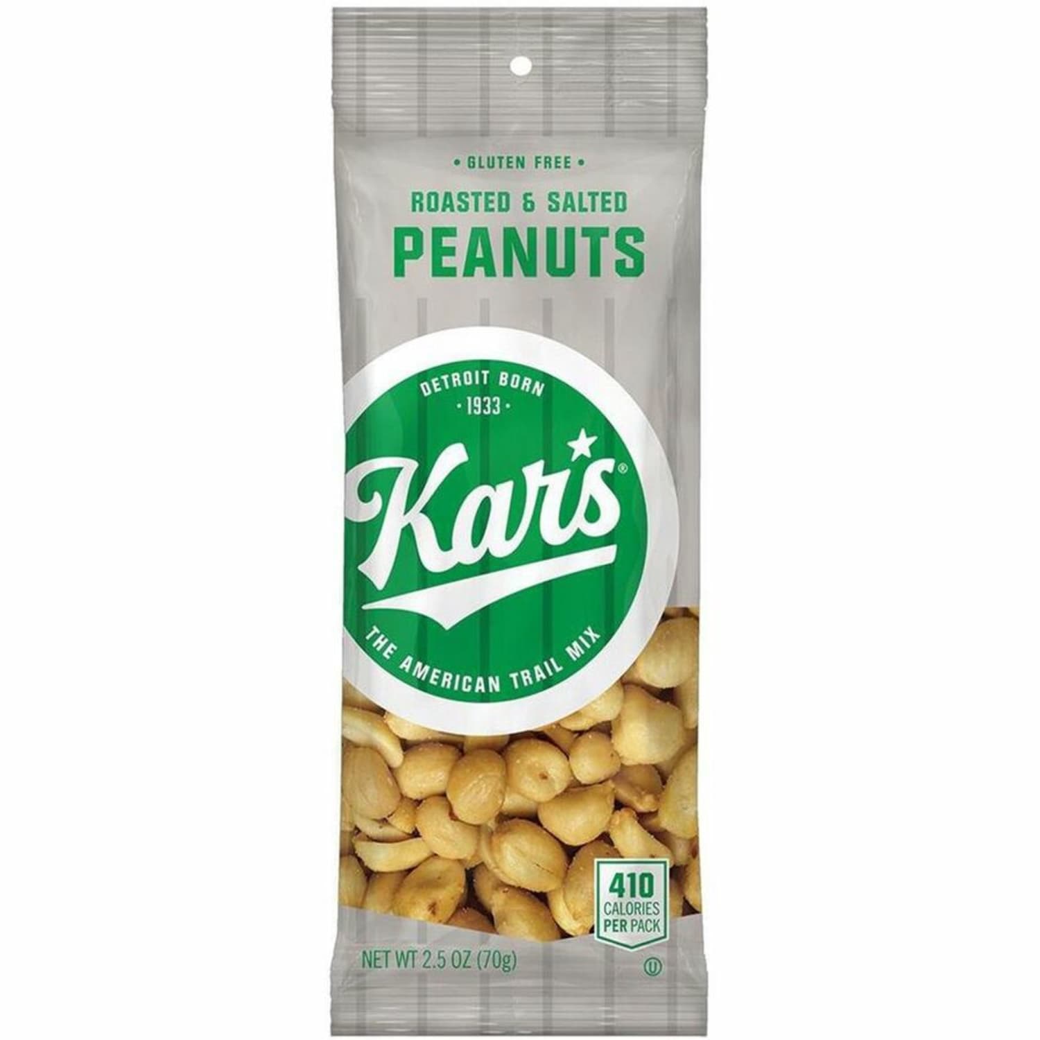 Kars Nuts Roasted & Salted Peanuts - Gluten-free, Low Sodium - Roasted & Salted - 2.50 oz - 12 / Box - Image 3