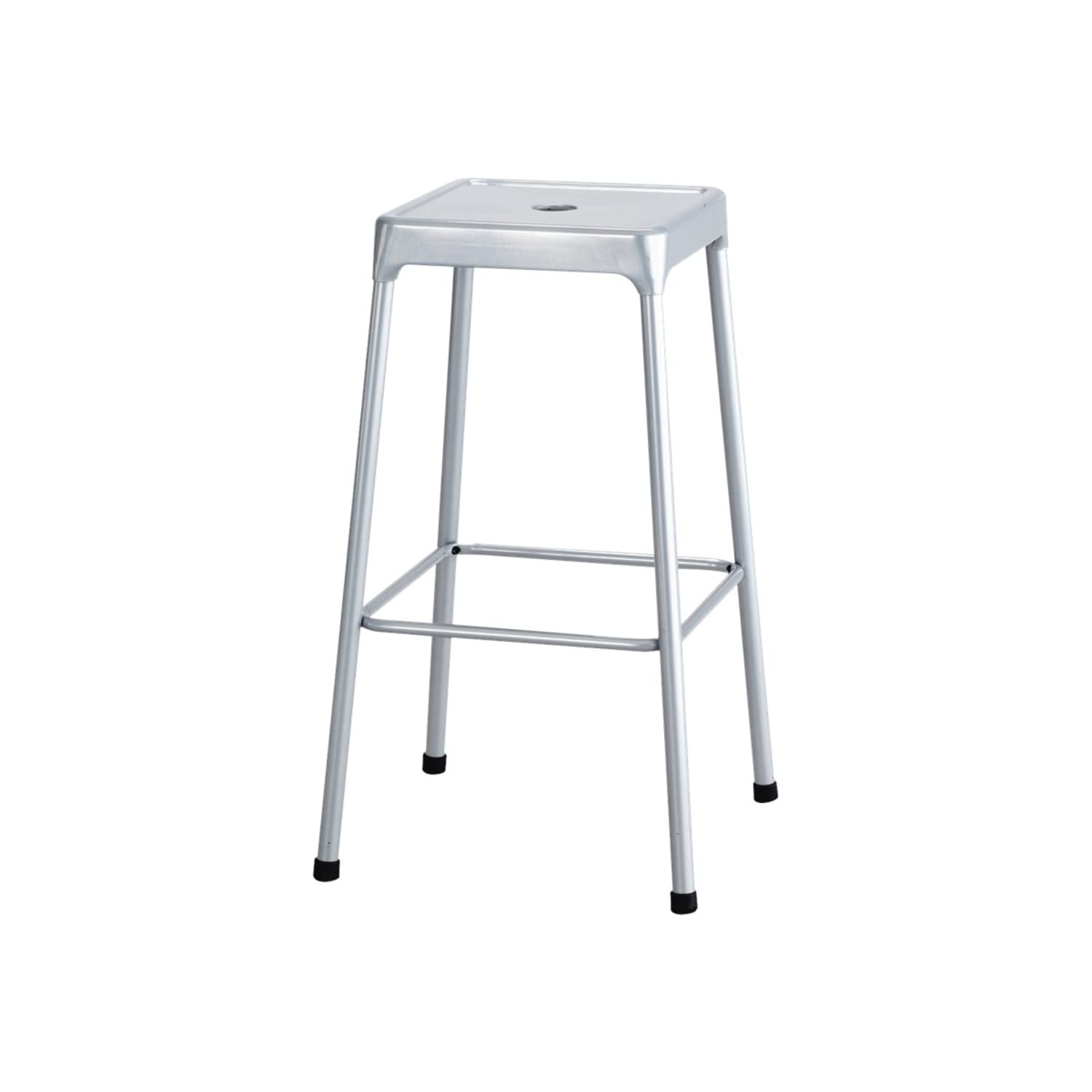 Safco Steel Bar Stool, Silver - Image 4