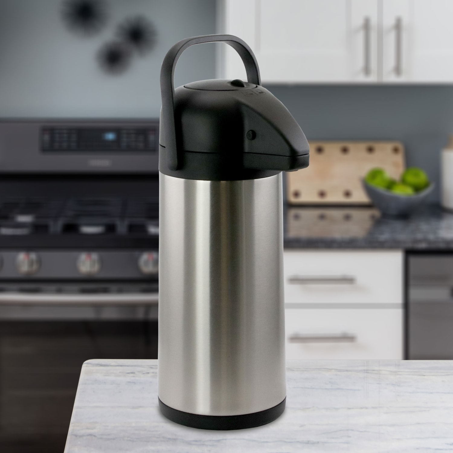 MegaChef 3 Quart Stainless Steel Airpot Hot Water Dispenser for Coffee and Tea, 995111992M - Image 3