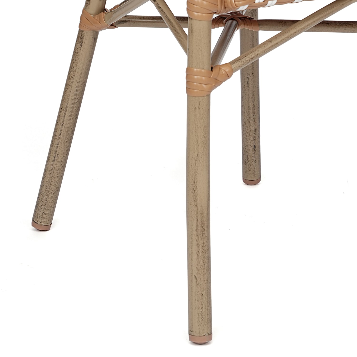 Flash Furniture Lourdes IndoorOutdoor Commercial Thonet Bistro Stacking Chair with Arms Natural  WhiteLight Natural Frame  SDA6422ANWLTN PopularChairscom