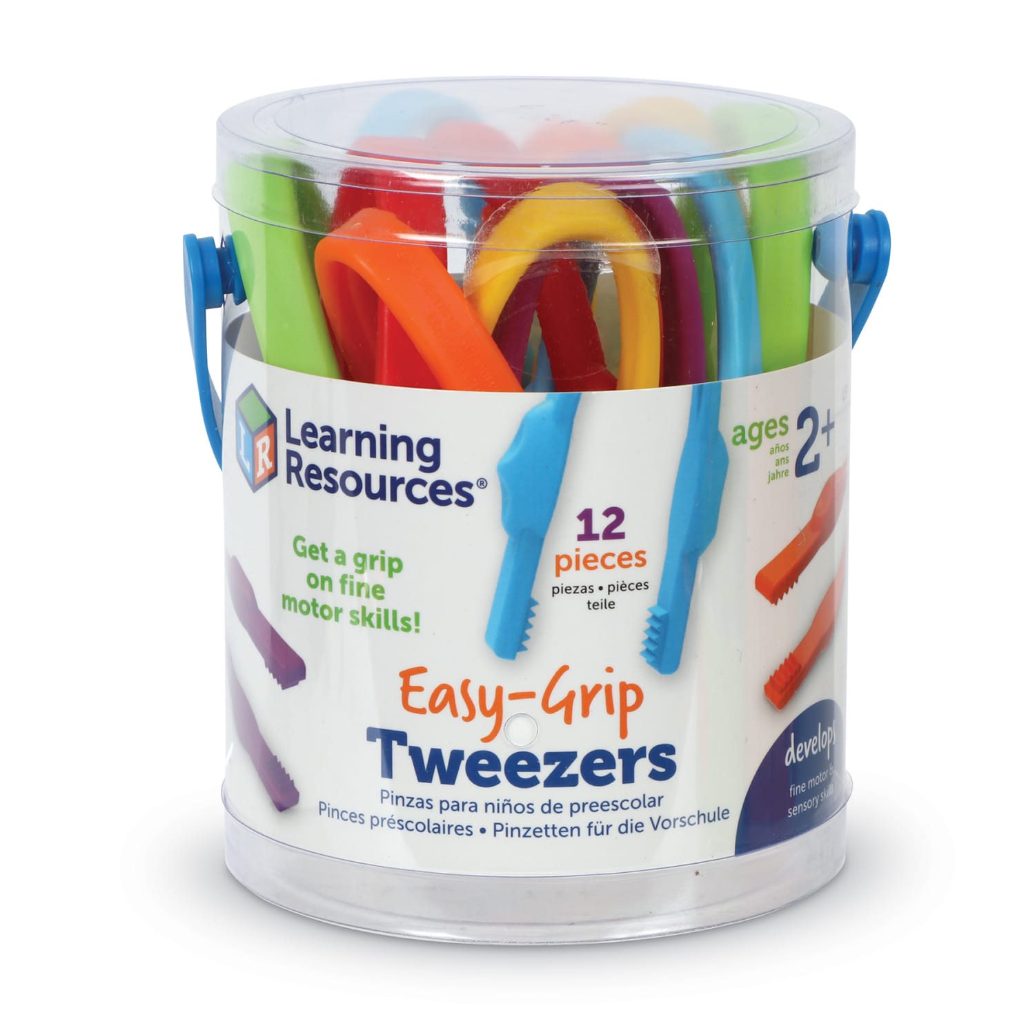 Learning Resources Easy Grip Preschool Tweezers, Pack Of 12 Tweezers - Image 3