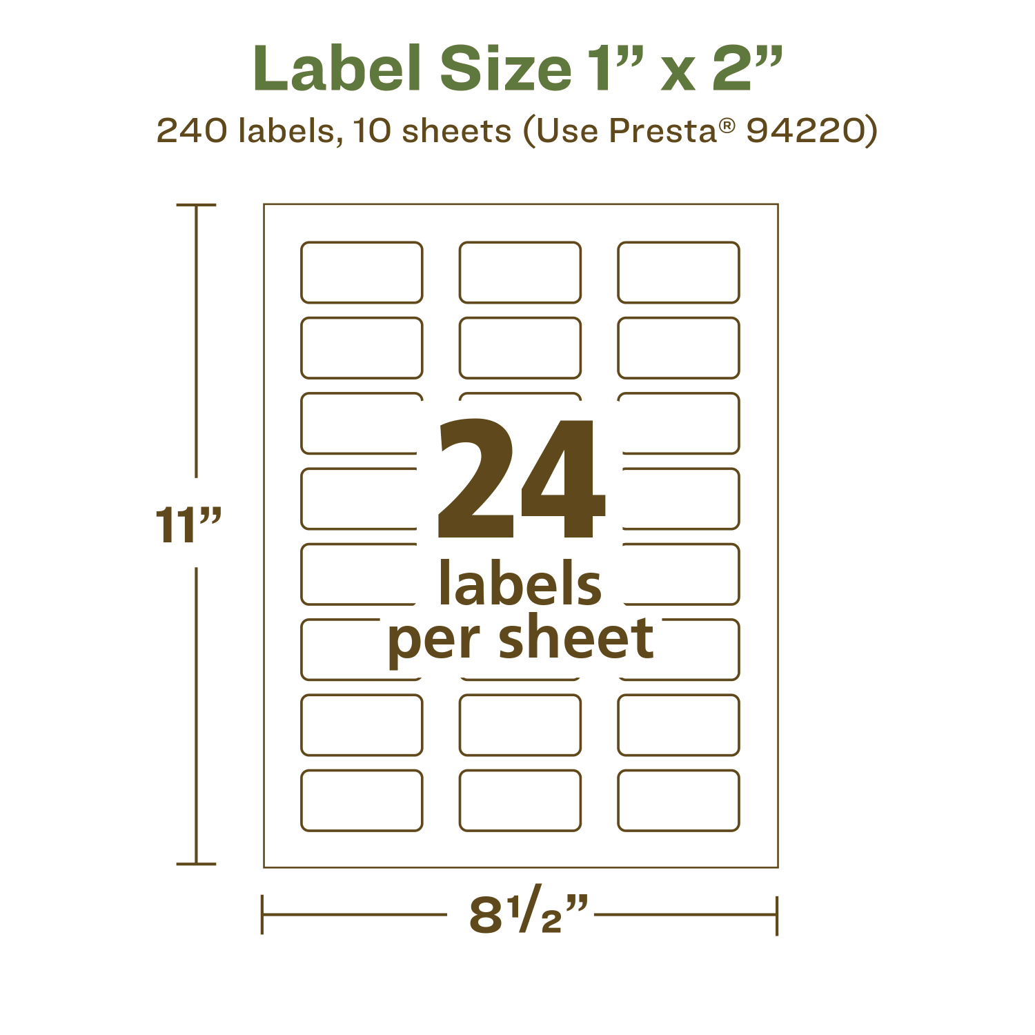 Avery Recycled Paper Labels, 94220-EWMP10, Rectangle, 1in x 2in, White, Pack Of 240 - Image 6