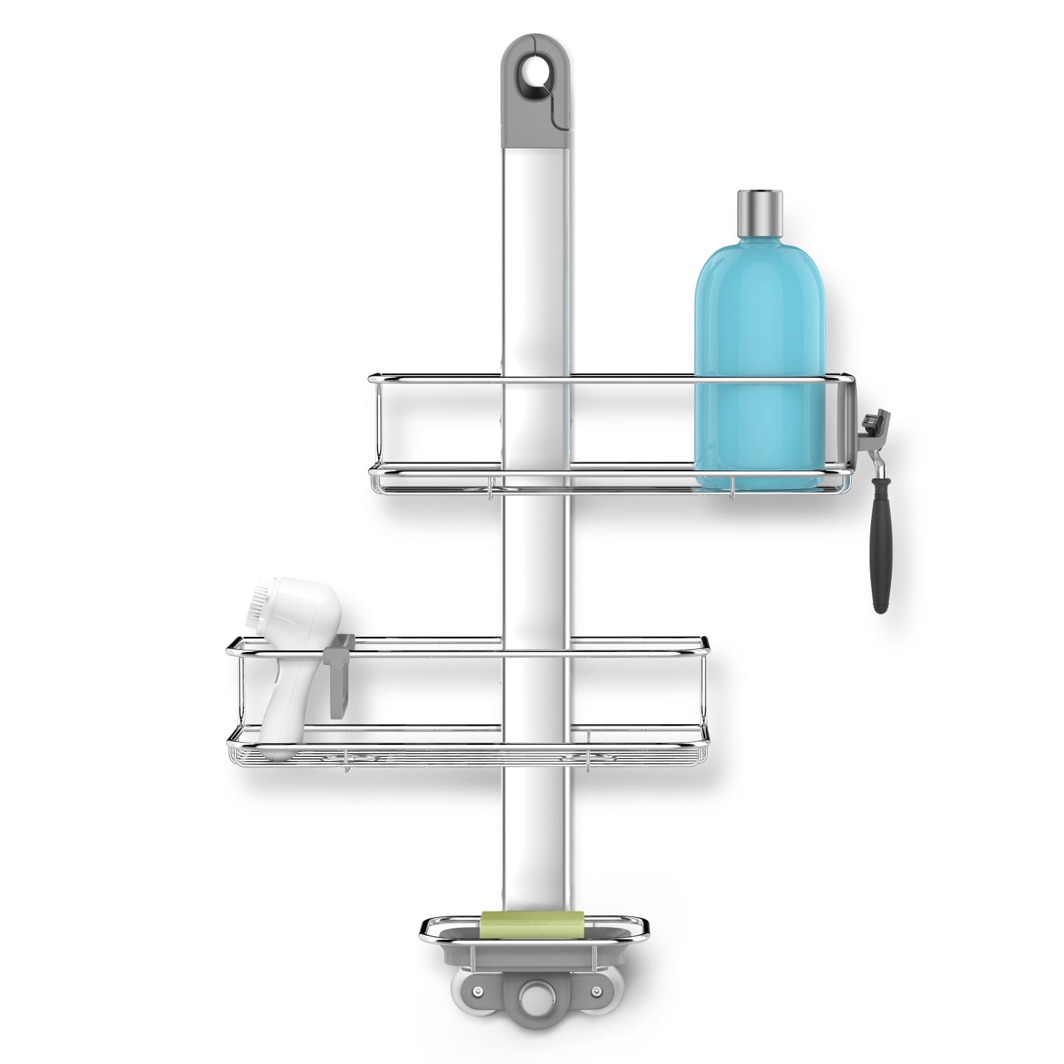simplehuman Adjustable Shower Caddy, Brushed Aluminum - Image 3